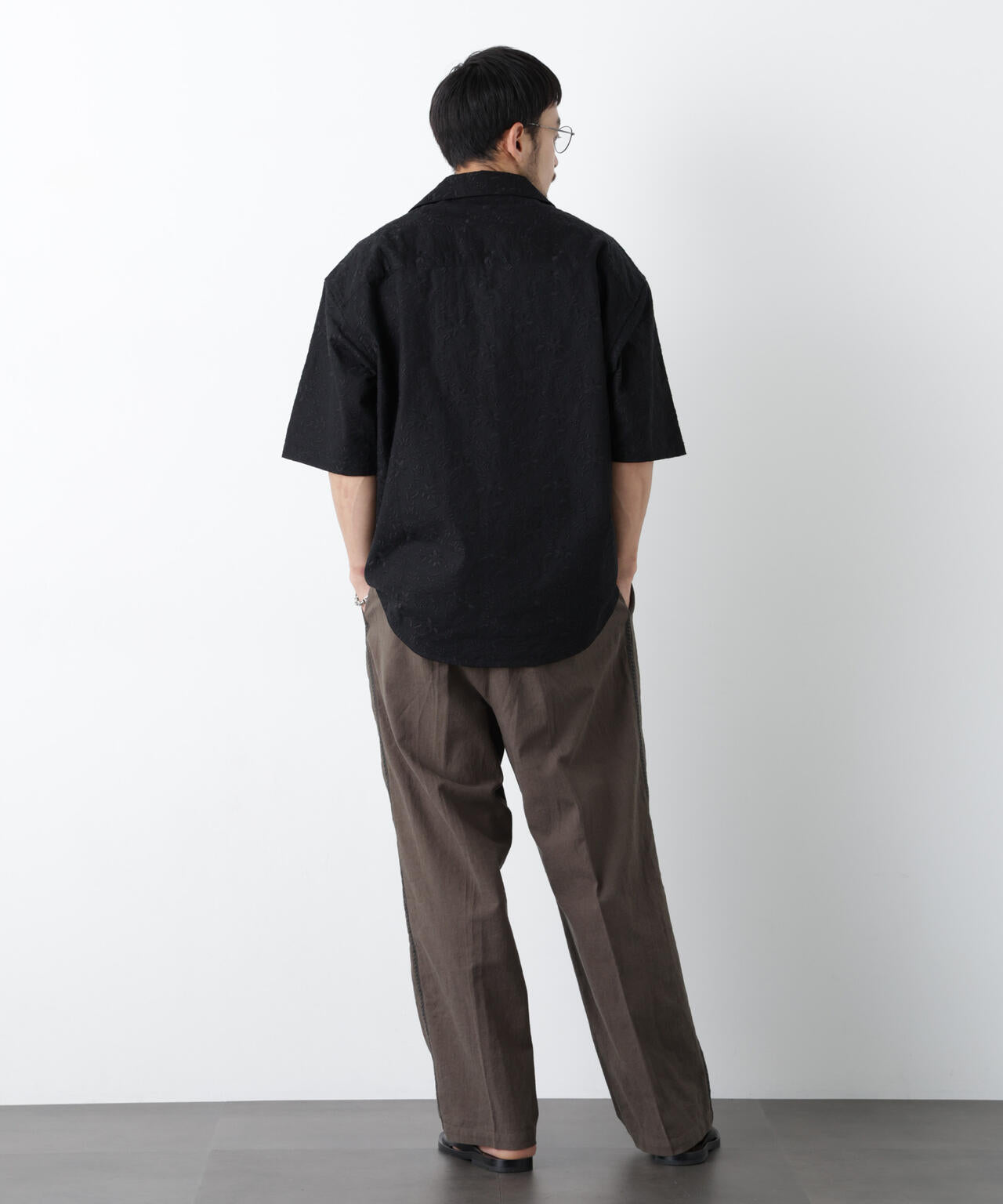 「OtoNANO」×masoret総柄刺繍シャツ 6686121222