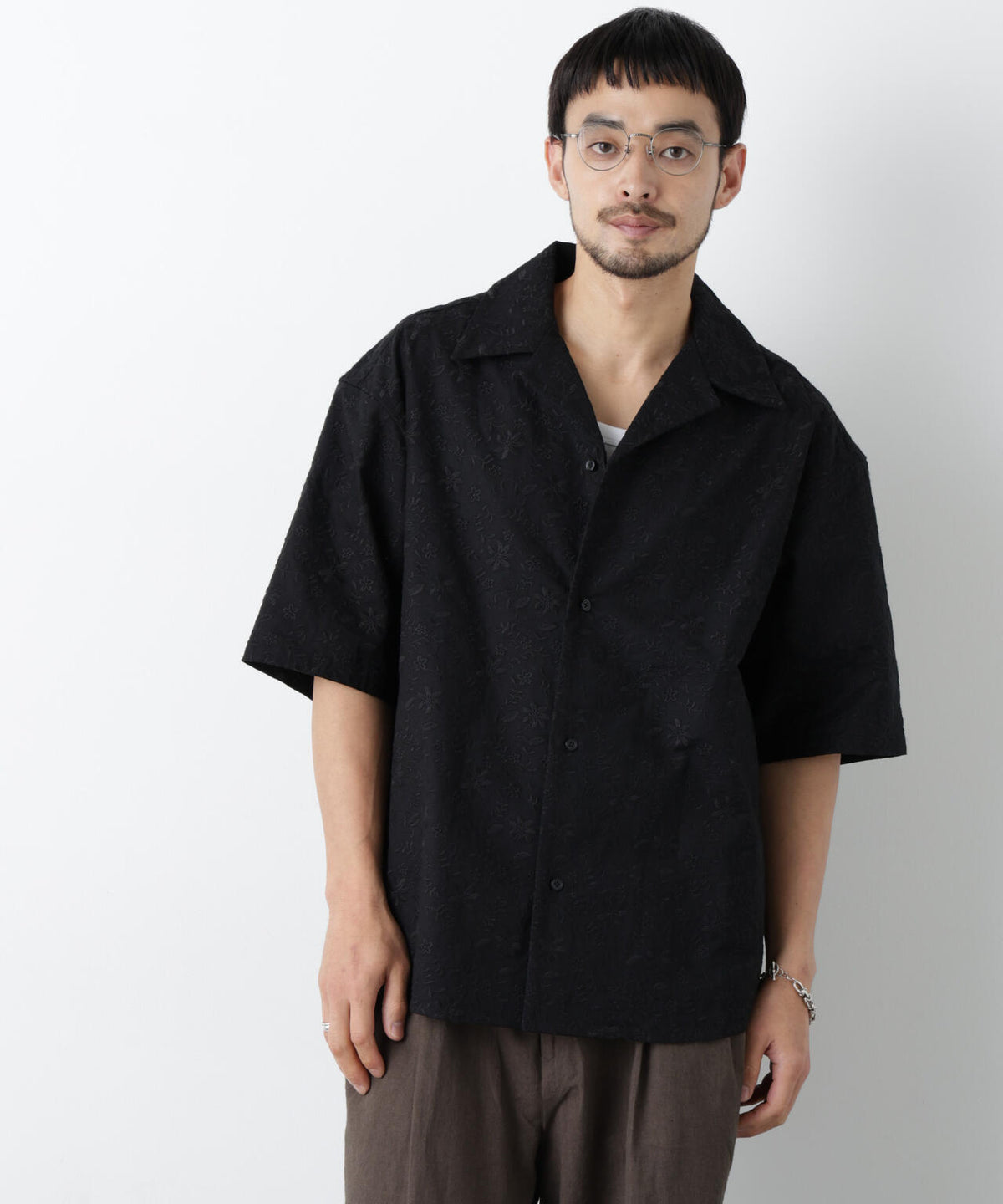 「OtoNANO」×masoret総柄刺繍シャツ(セットアップ可) 6686121222