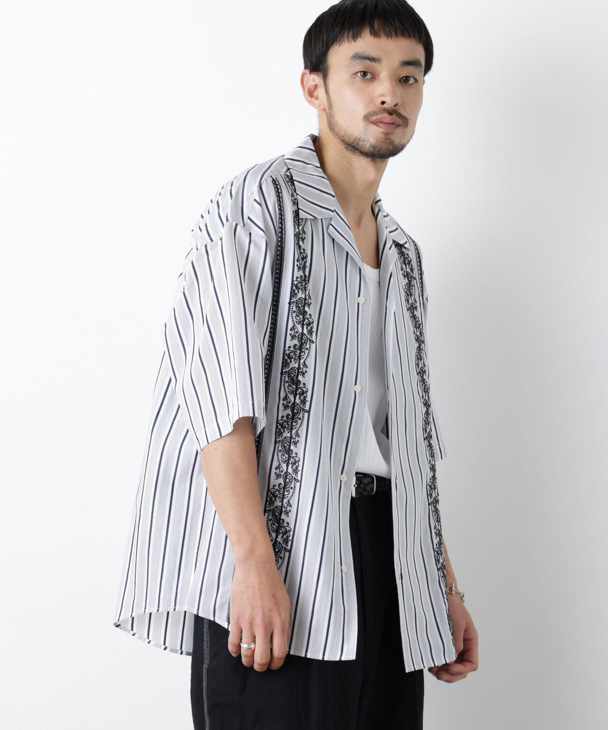 「OtoNANO」×masoret 刺繍シャツ 6686121223