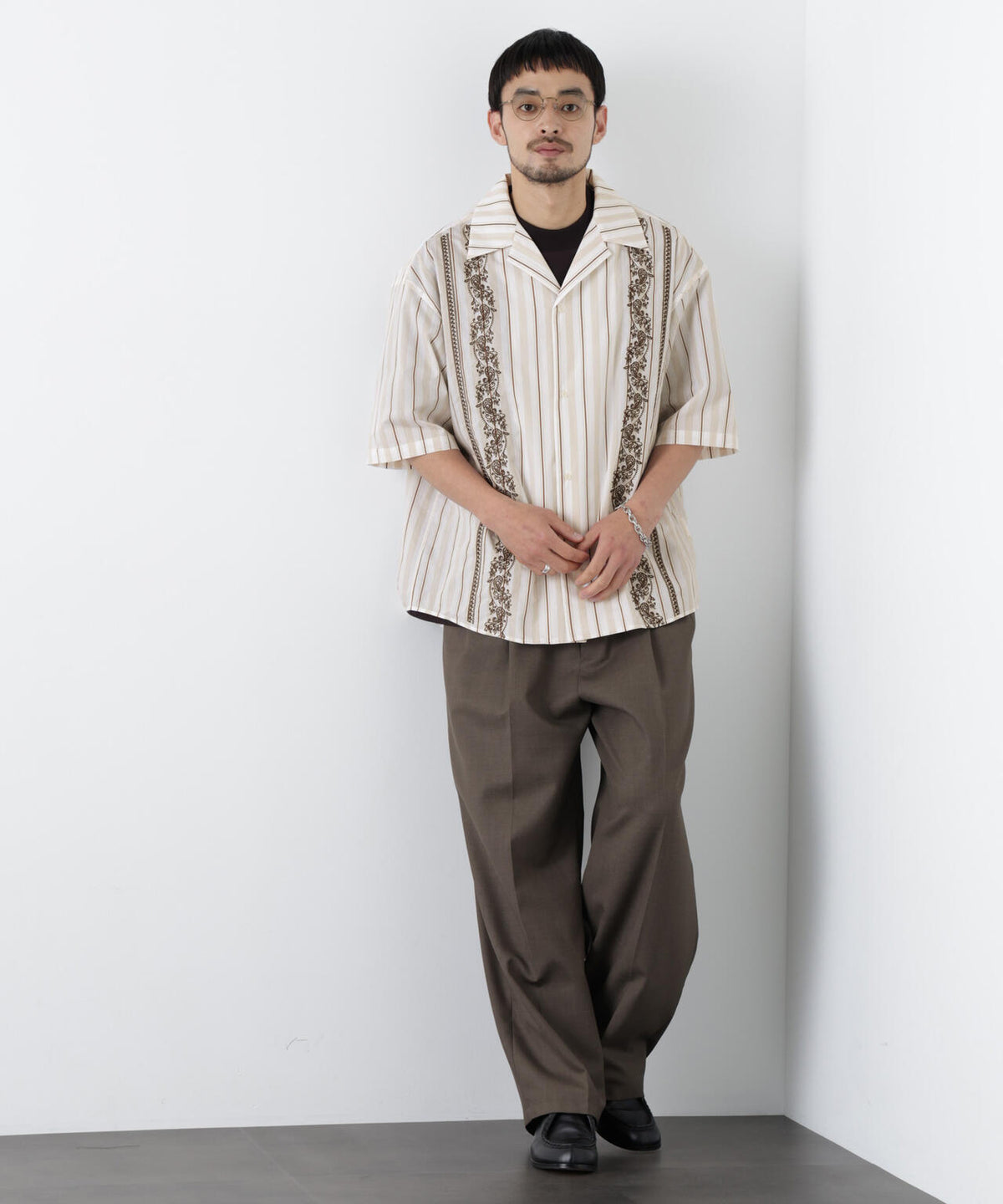 「OtoNANO」×masoret 刺繍シャツ 6686121223