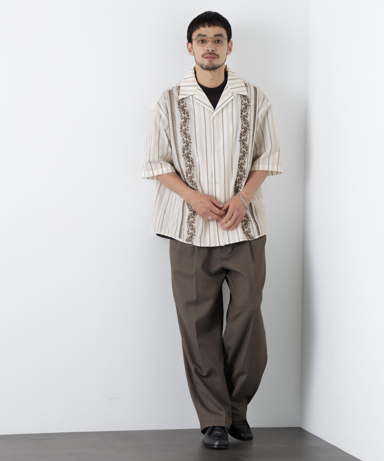 「OtoNANO」×masoret 刺繍シャツ 6686121223