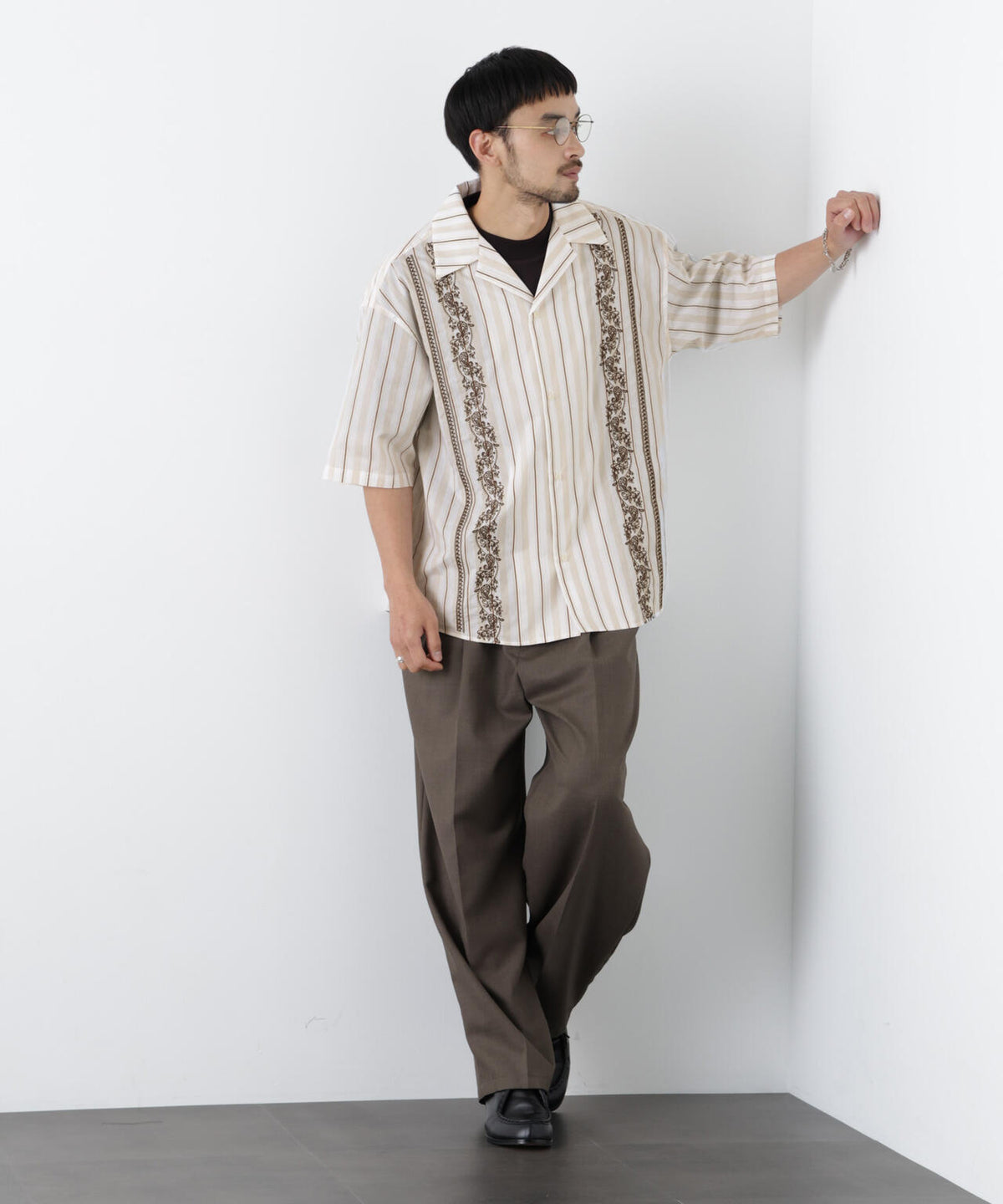 「OtoNANO」×masoret 刺繍シャツ 6686121223