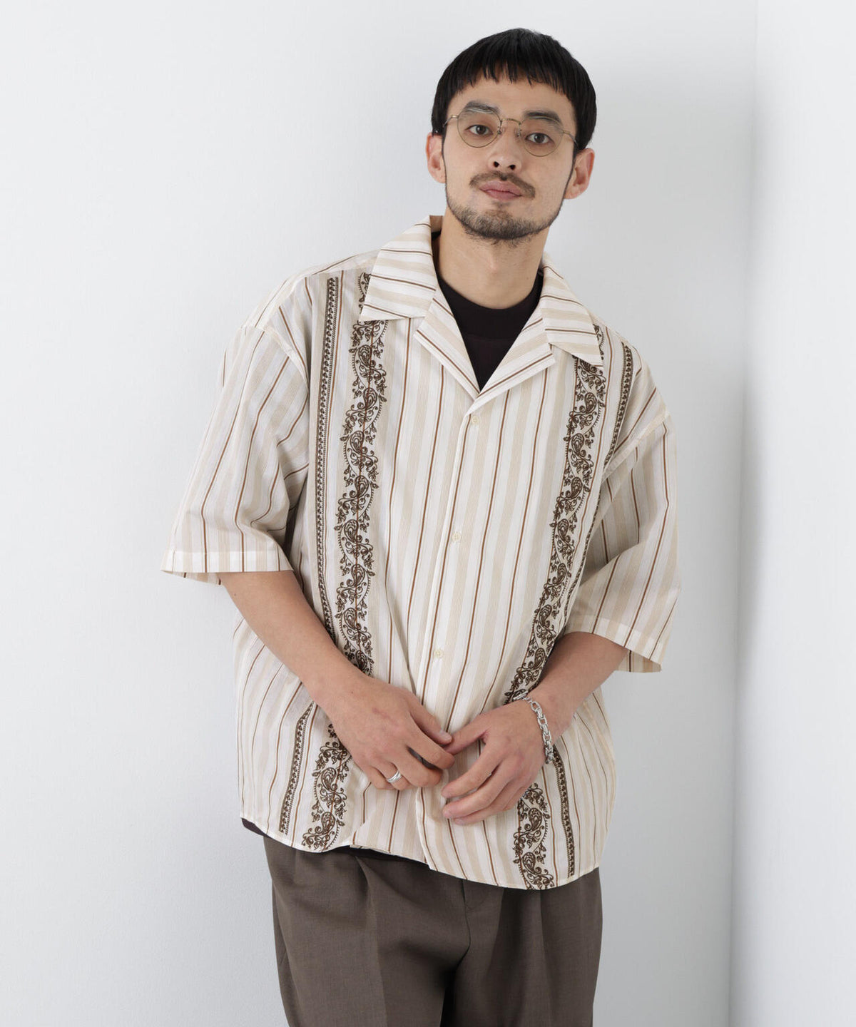 「OtoNANO」×masoret 刺繍シャツ 6686121223