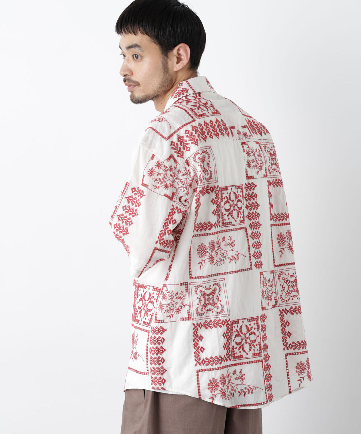 「OtoNANO」×masoret アイレット刺繍シャツ 6686121224