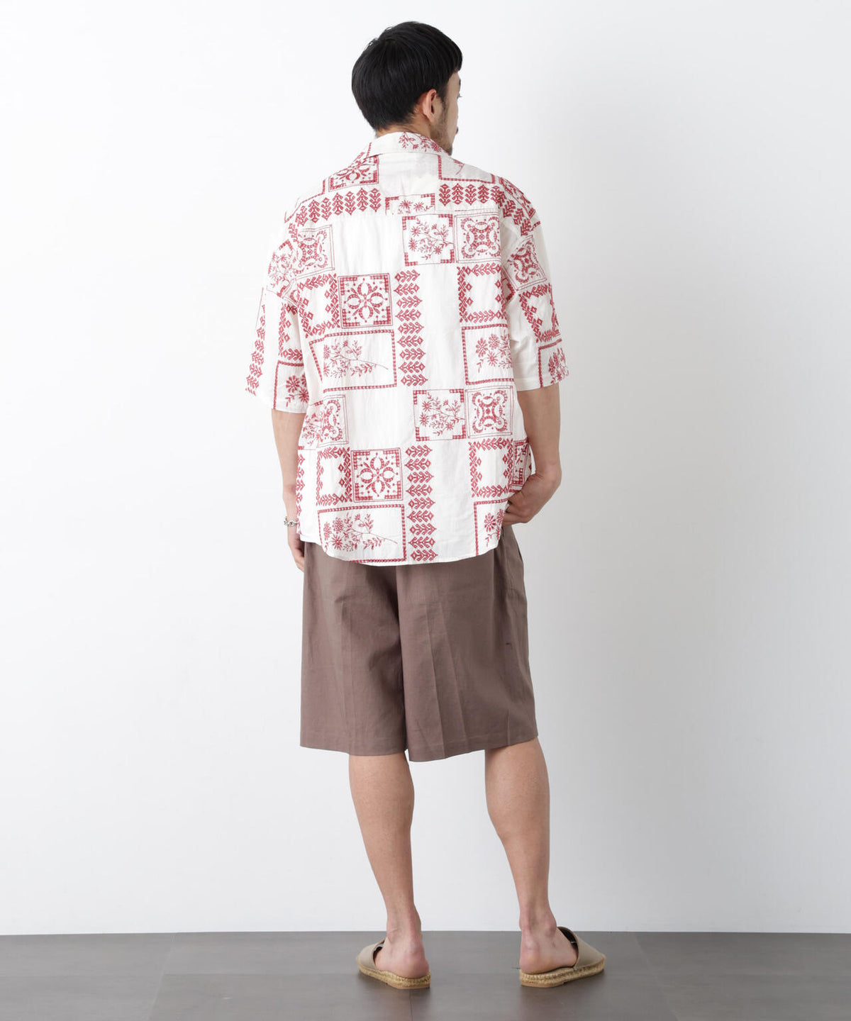 「OtoNANO」×masoret アイレット刺繍シャツ 6686121224