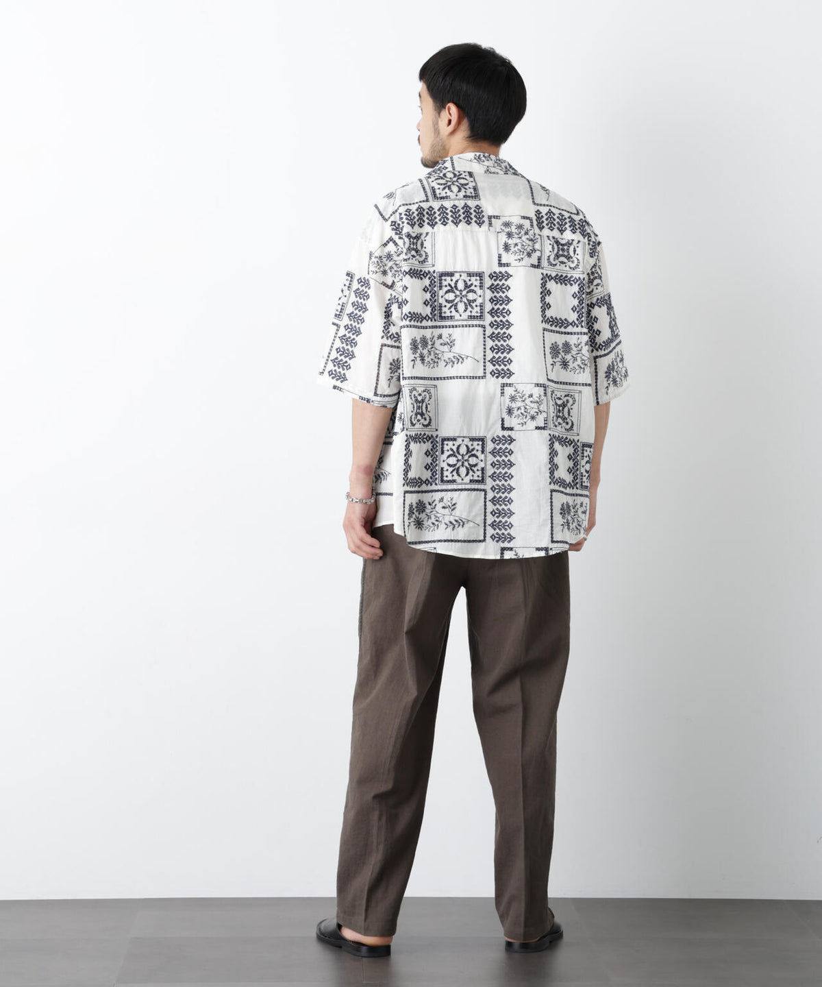 「OtoNANO」×masoret アイレット刺繍シャツ 6686121224