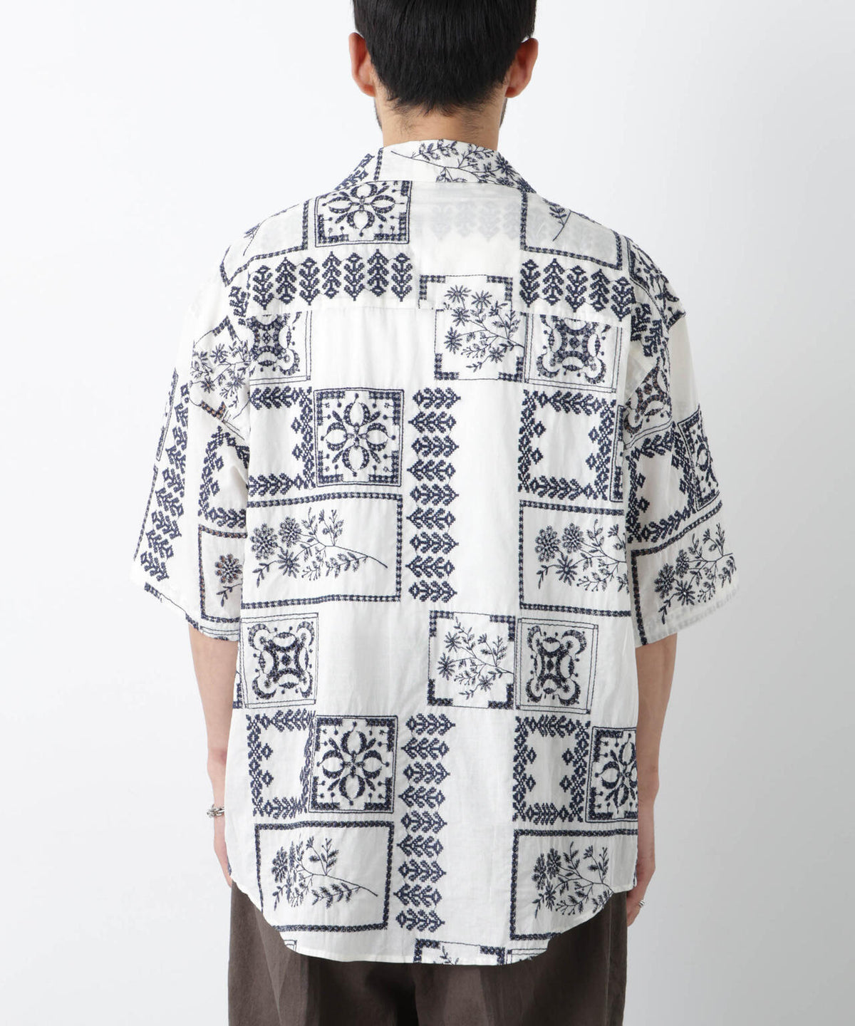 「OtoNANO」×masoret アイレット刺繍シャツ 6686121224