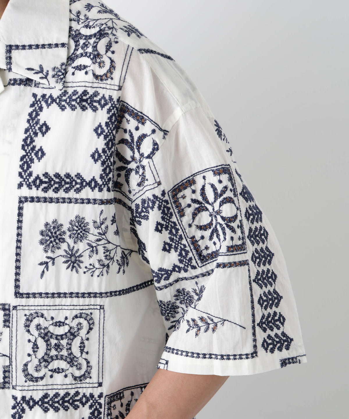 「OtoNANO」×masoret アイレット刺繍シャツ 6686121224