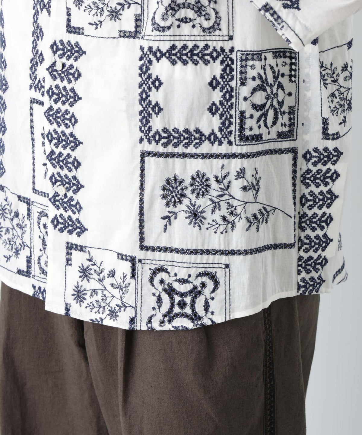 「OtoNANO」×masoret アイレット刺繍シャツ 6686121224