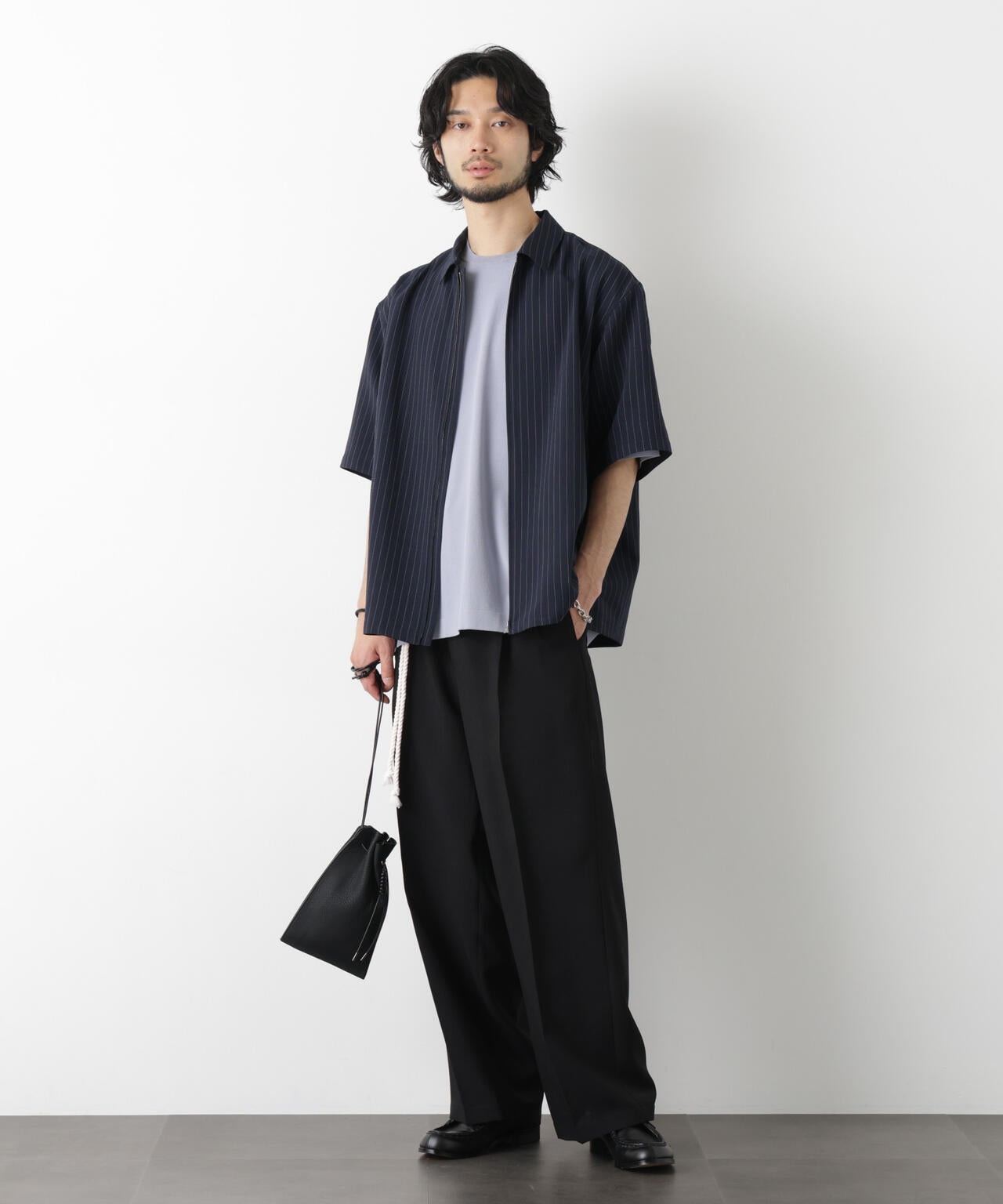 「メランジドライ」ZIPシャツブルゾン(セットアップ可) 6686121225