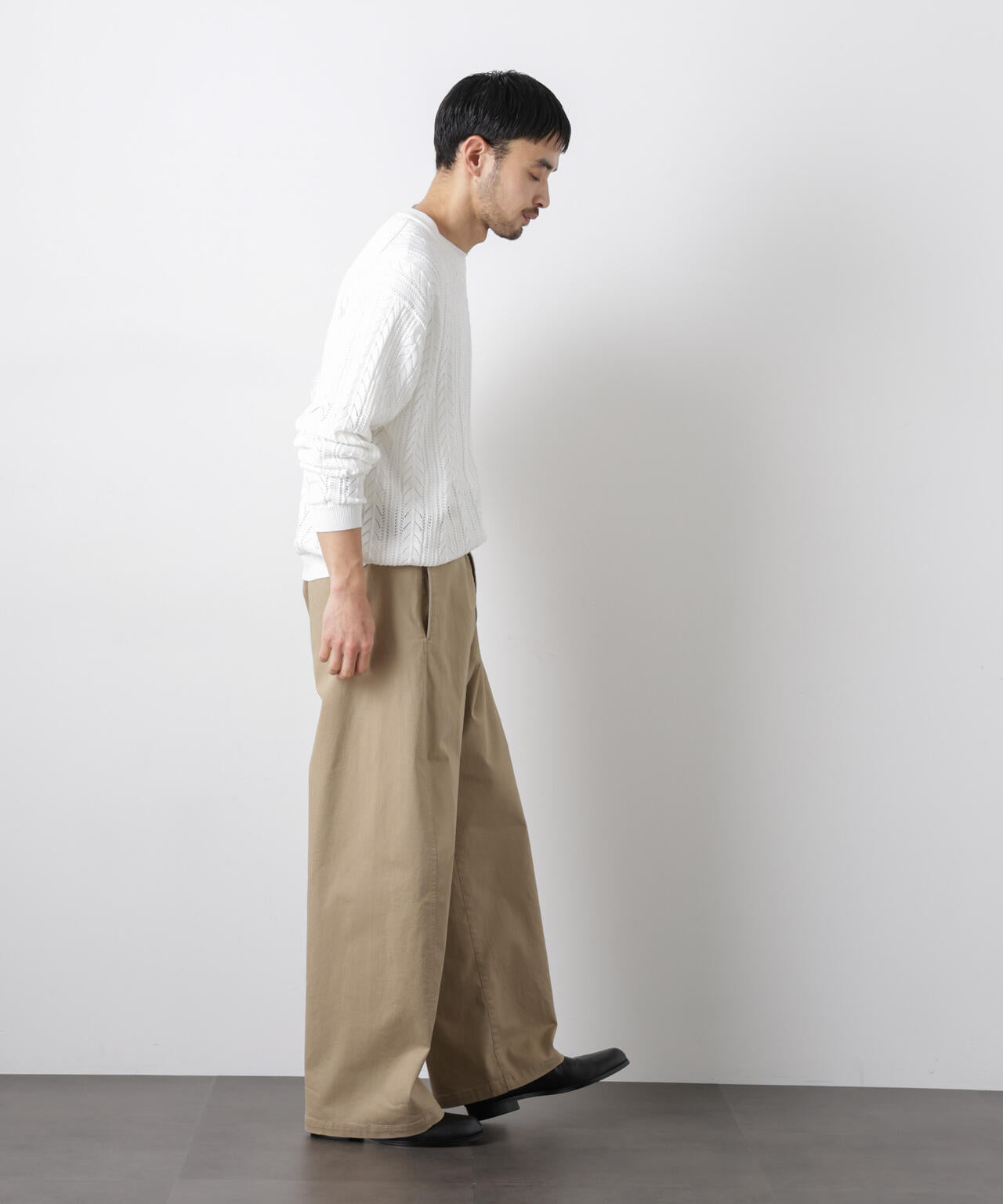 「ASSEMBLANC」コードヤーンシアーケーブルニット 6686122201