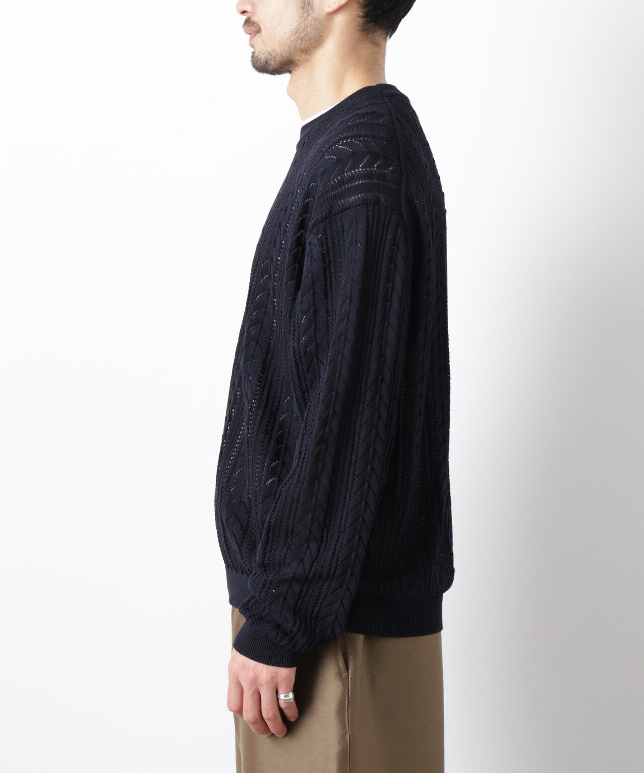 「ASSEMBLANC」コードヤーンシアーケーブルニット 6686122201