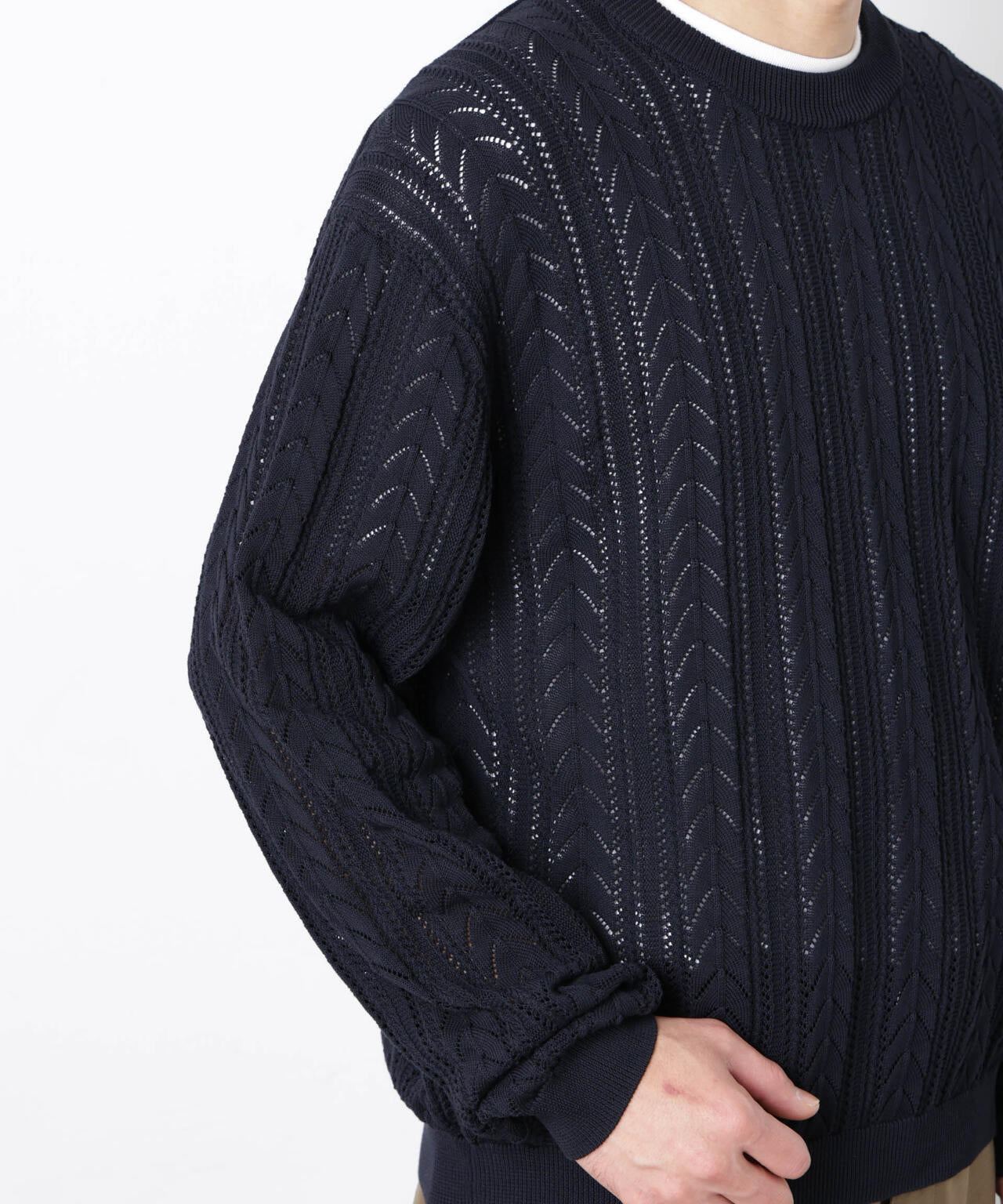 「ASSEMBLANC」コードヤーンシアーケーブルニット 6686122201