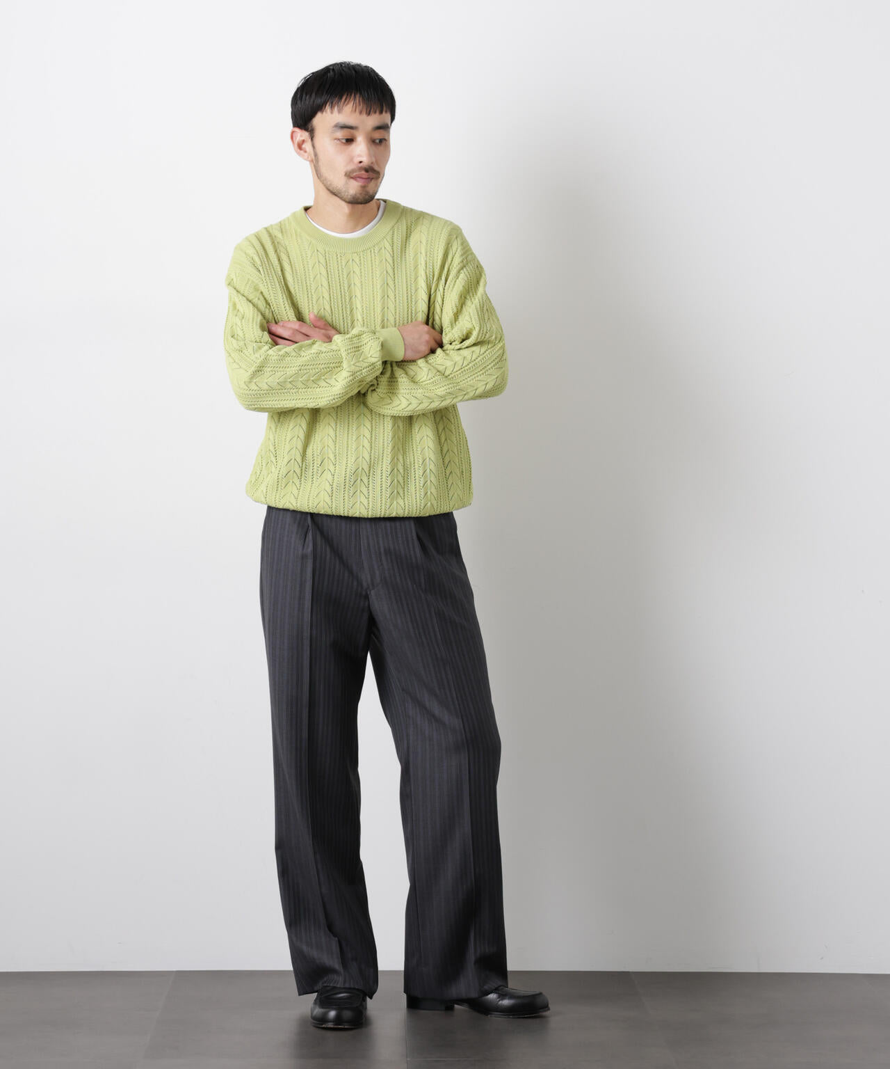 「ASSEMBLANC」コードヤーンシアーケーブルニット 6686122201