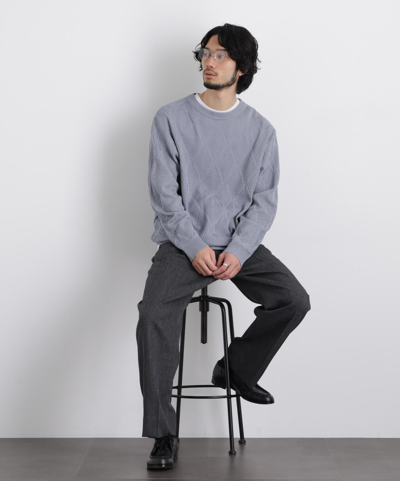 ハイツイストテクスチャーニット 6686122202