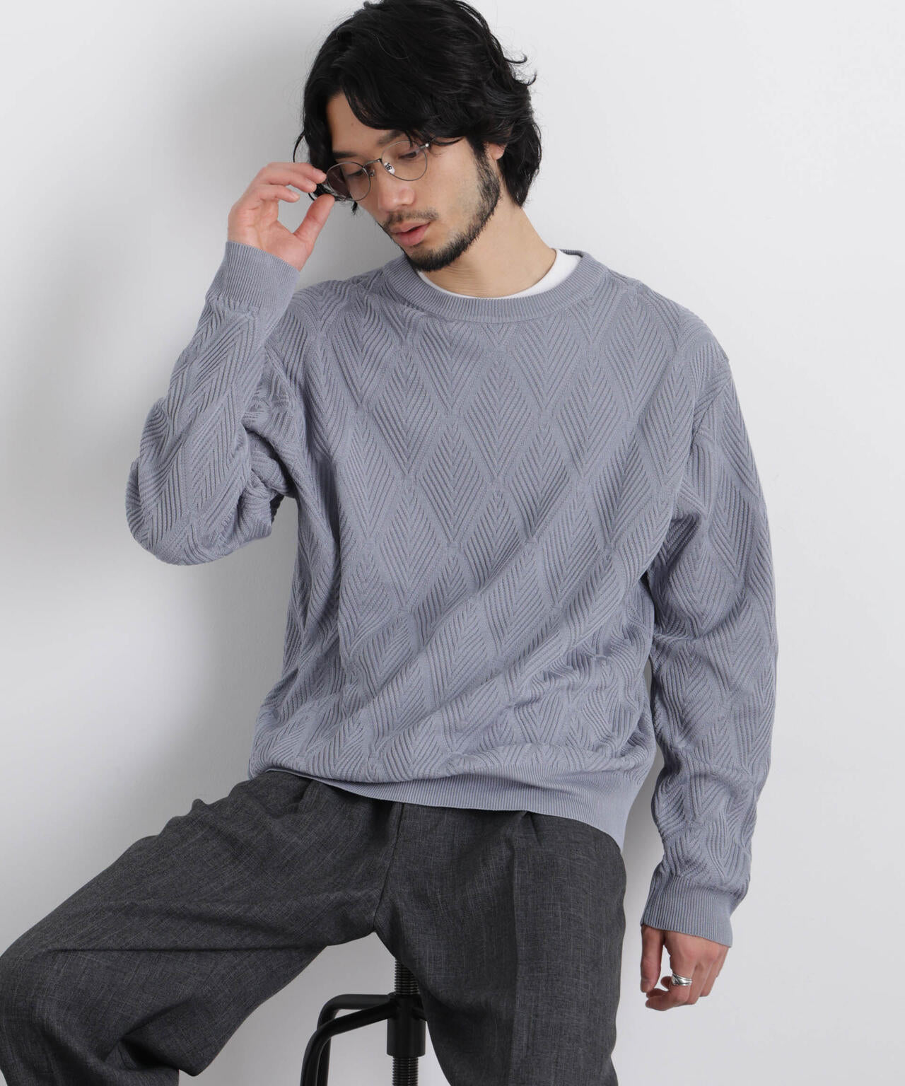 ハイツイストテクスチャーニット 6686122202