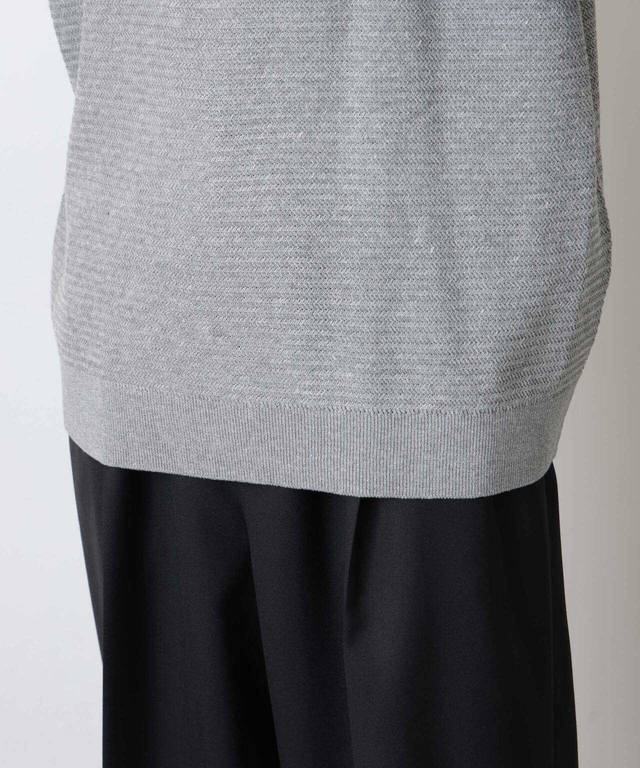 テクスチャーヘンリーネックニット 6686122205