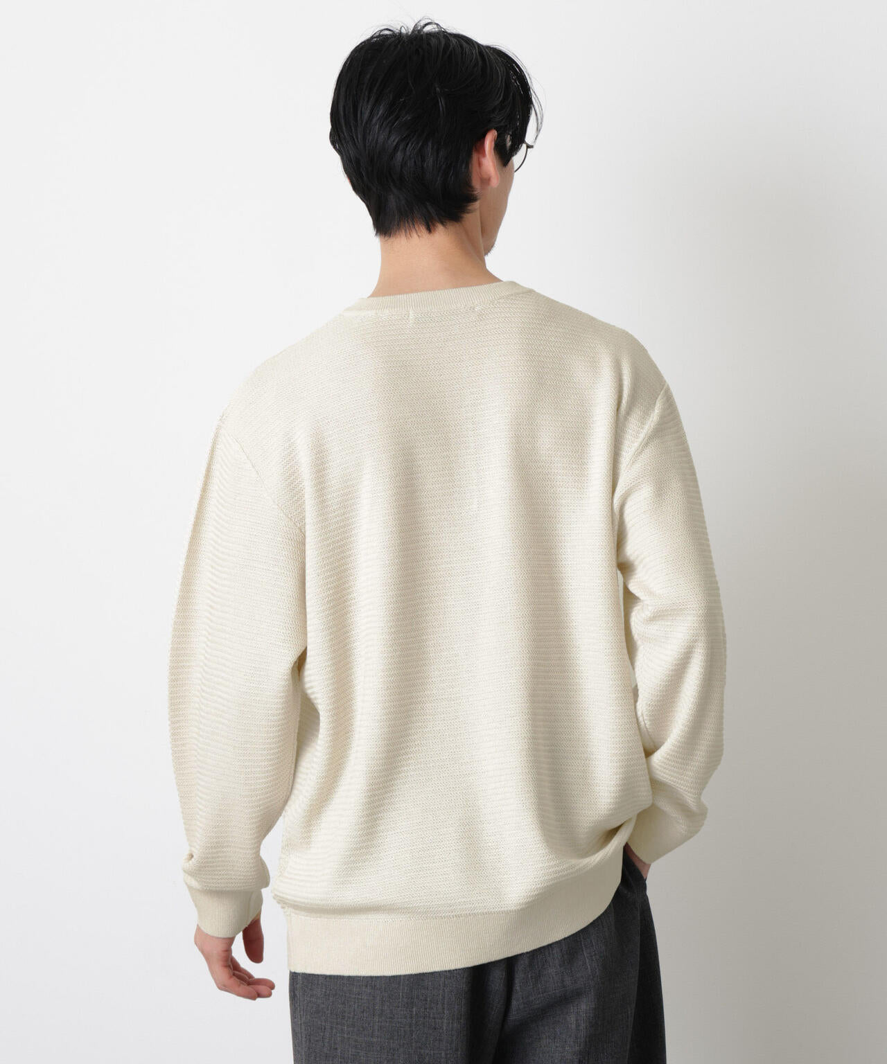 テクスチャーヘンリーネックニット 6686122205