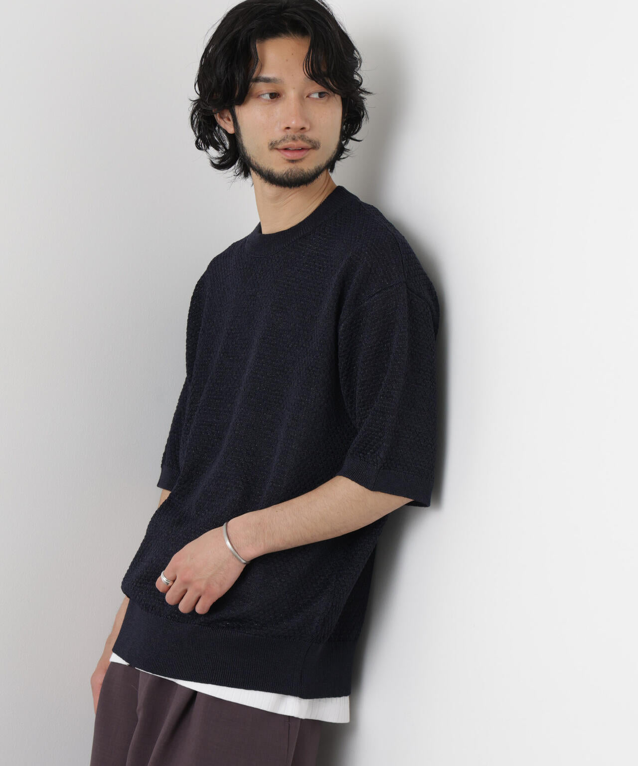 ギマクルーネック ニットTシャツ 6686122207