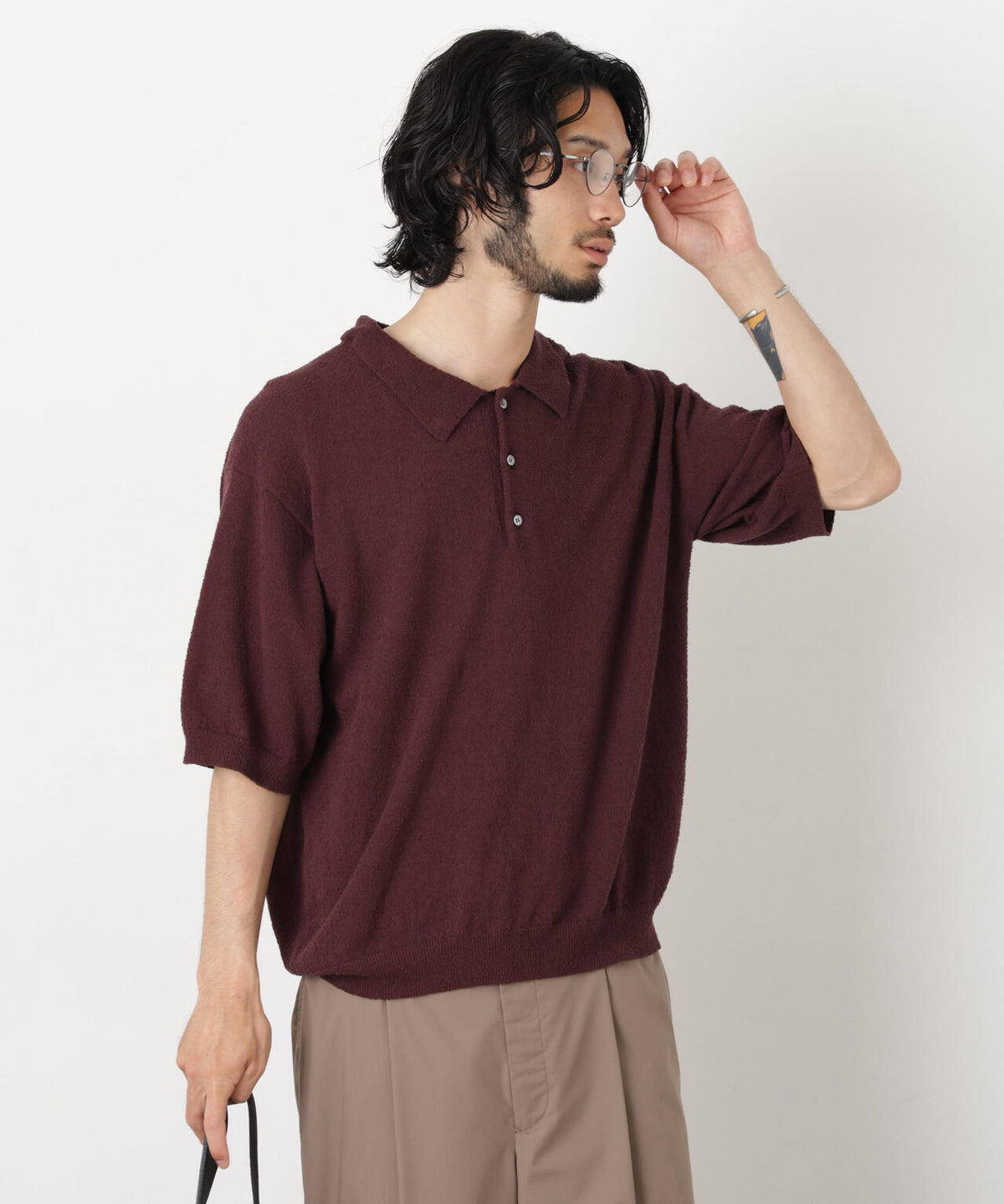 C/Ny ブークレ ニットポロシャツ 6686122212
