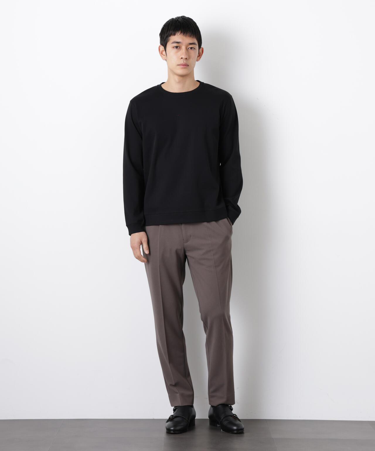 「FORMAL JERSEY」クルーネックカットソー長袖 6686123201