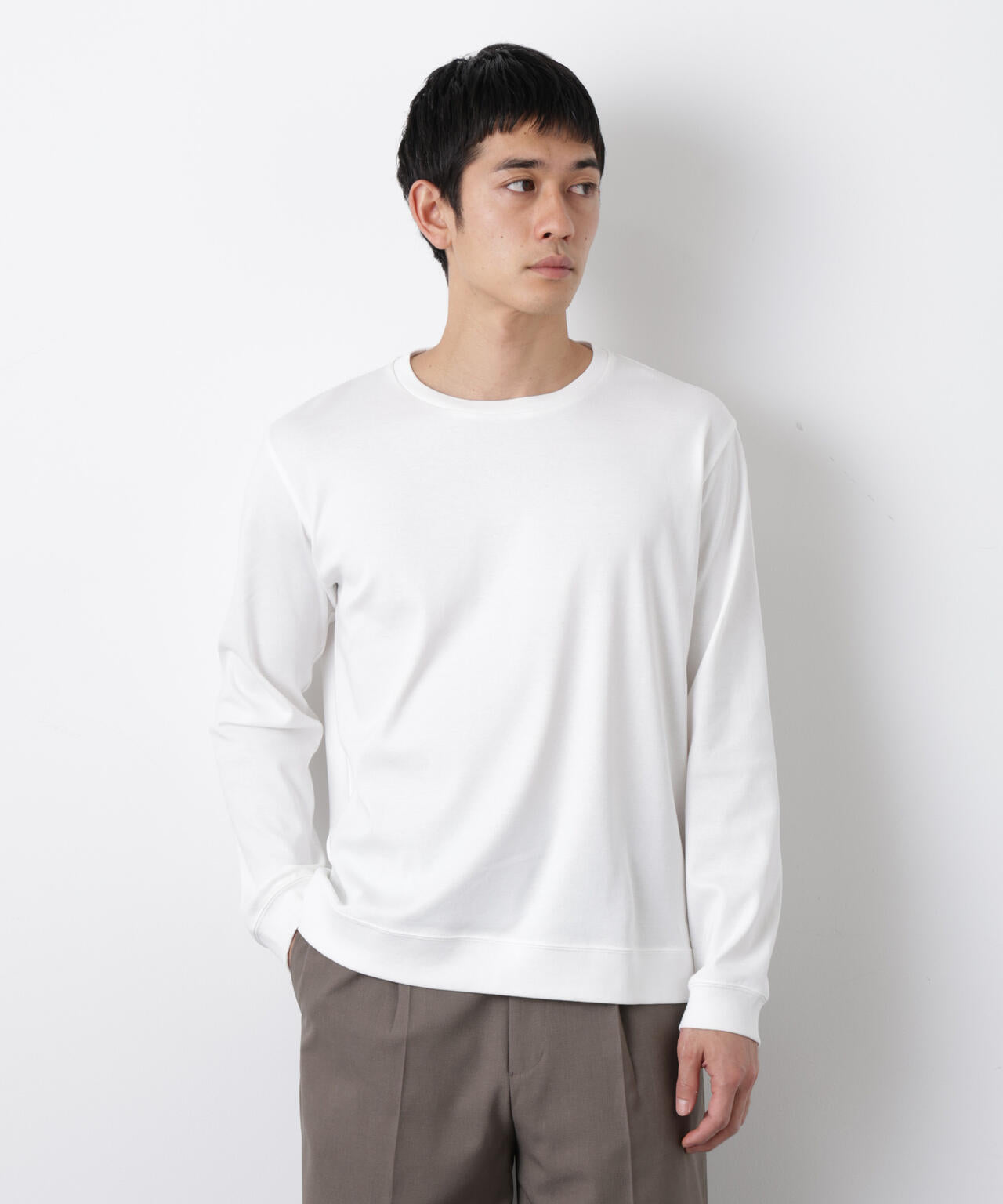 「FORMAL JERSEY」クルーネックカットソー長袖 6686123201