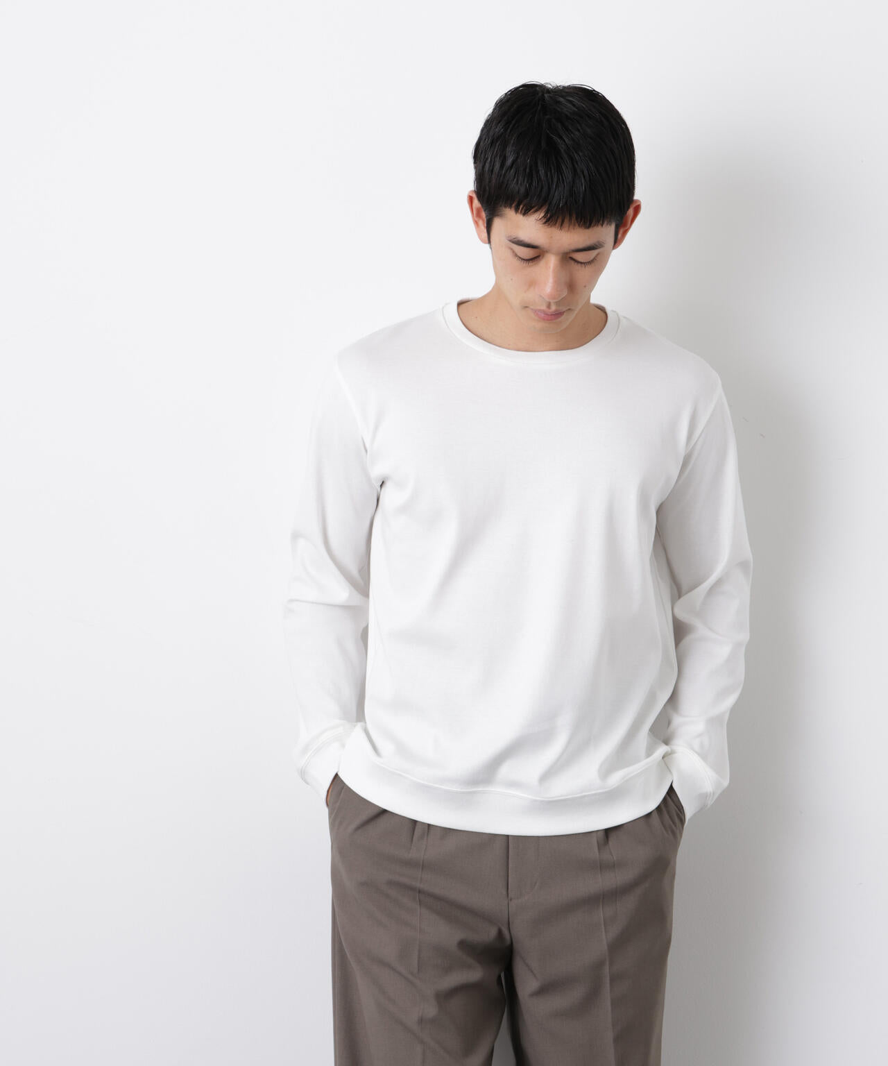 「FORMAL JERSEY」クルーネックカットソー長袖 6686123201