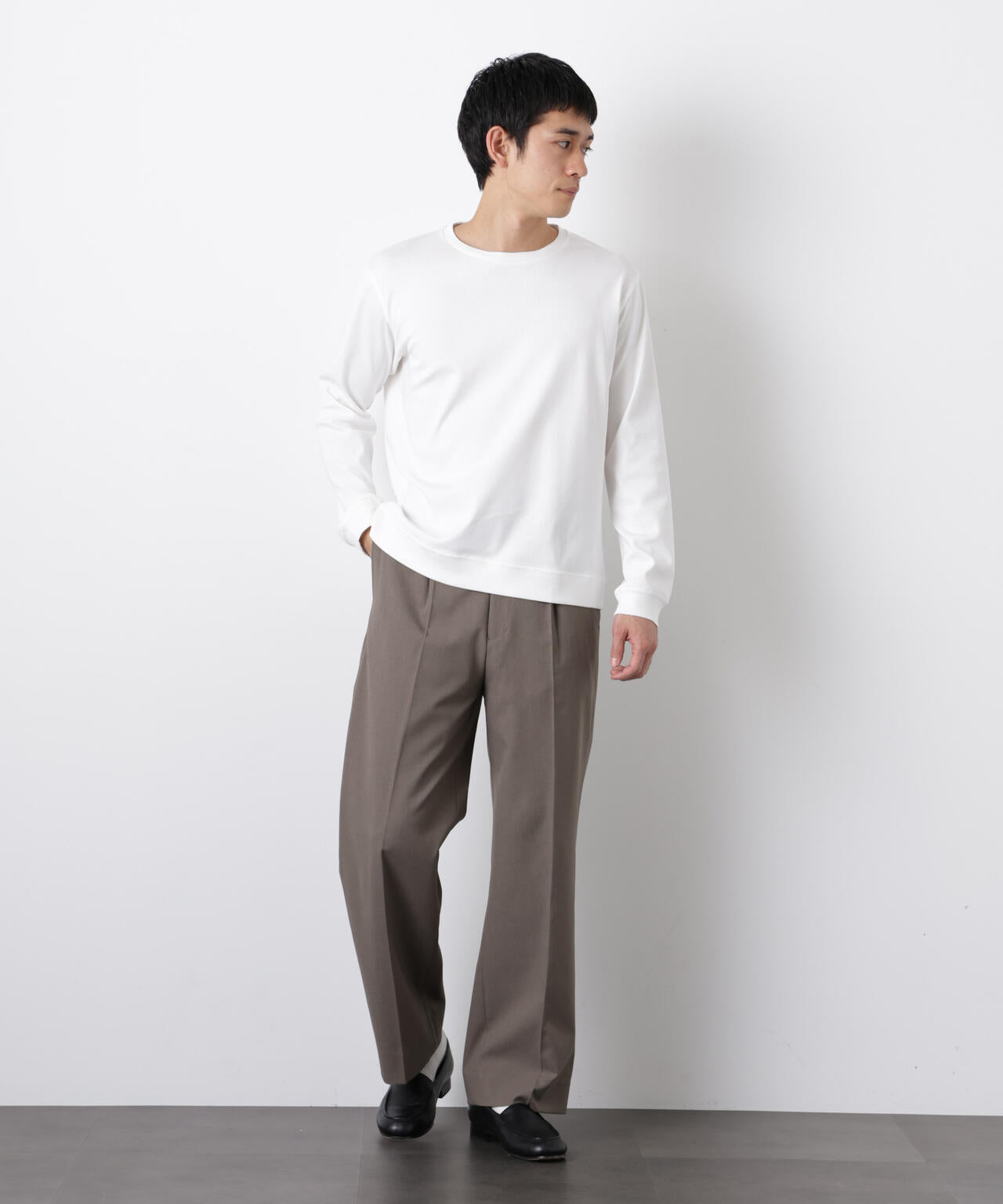 「FORMAL JERSEY」クルーネックカットソー長袖 6686123201