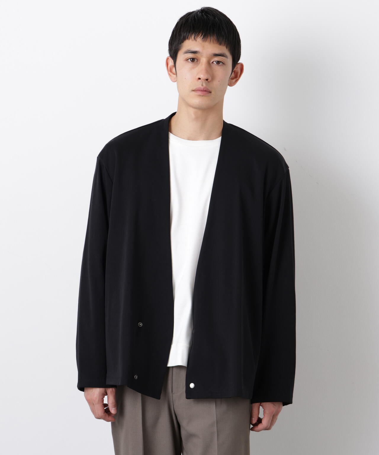 FORMAL JERSEY」ノーカラーカーディガン