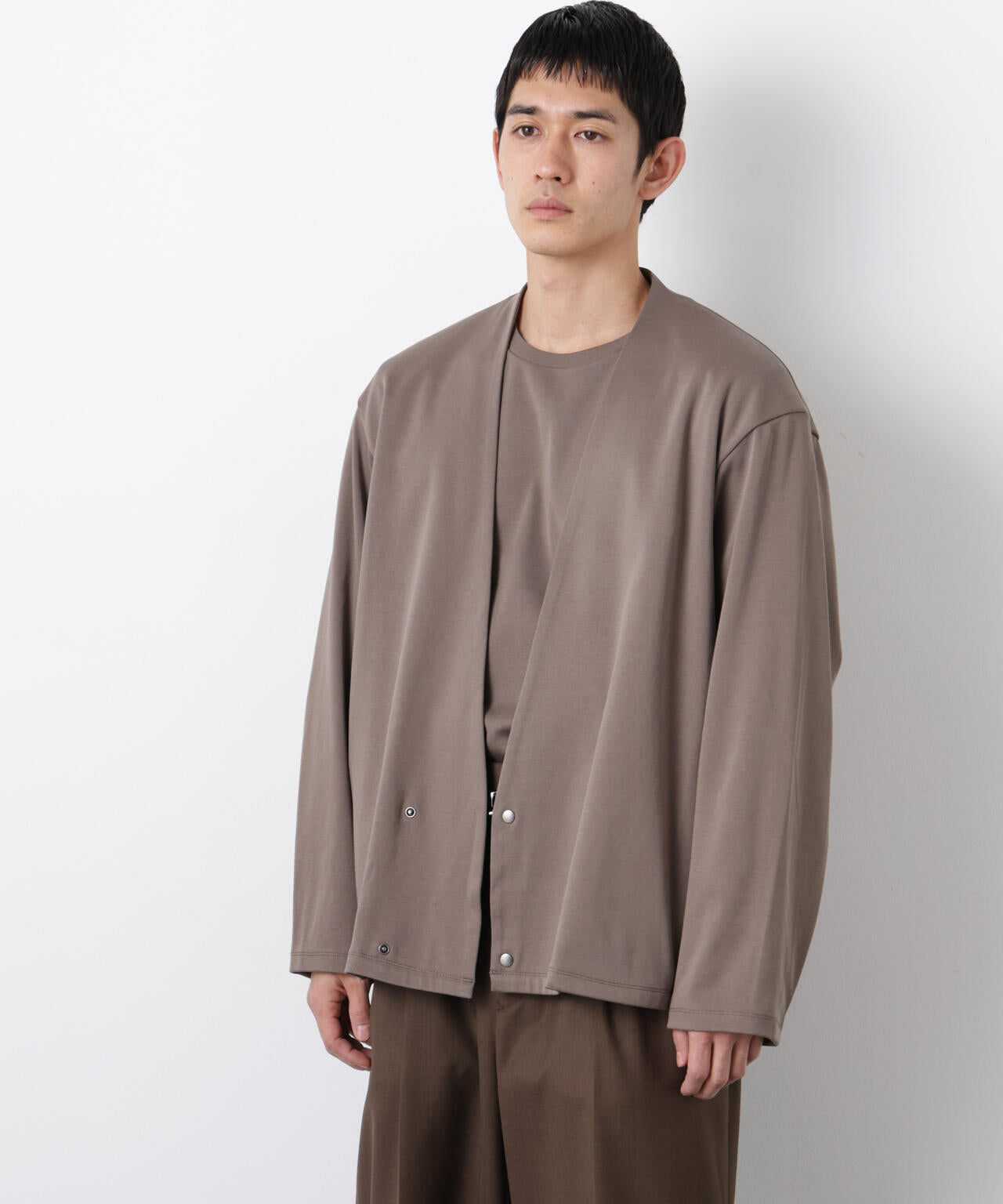 「FORMAL JERSEY」ノーカラーカーディガン 6686123203