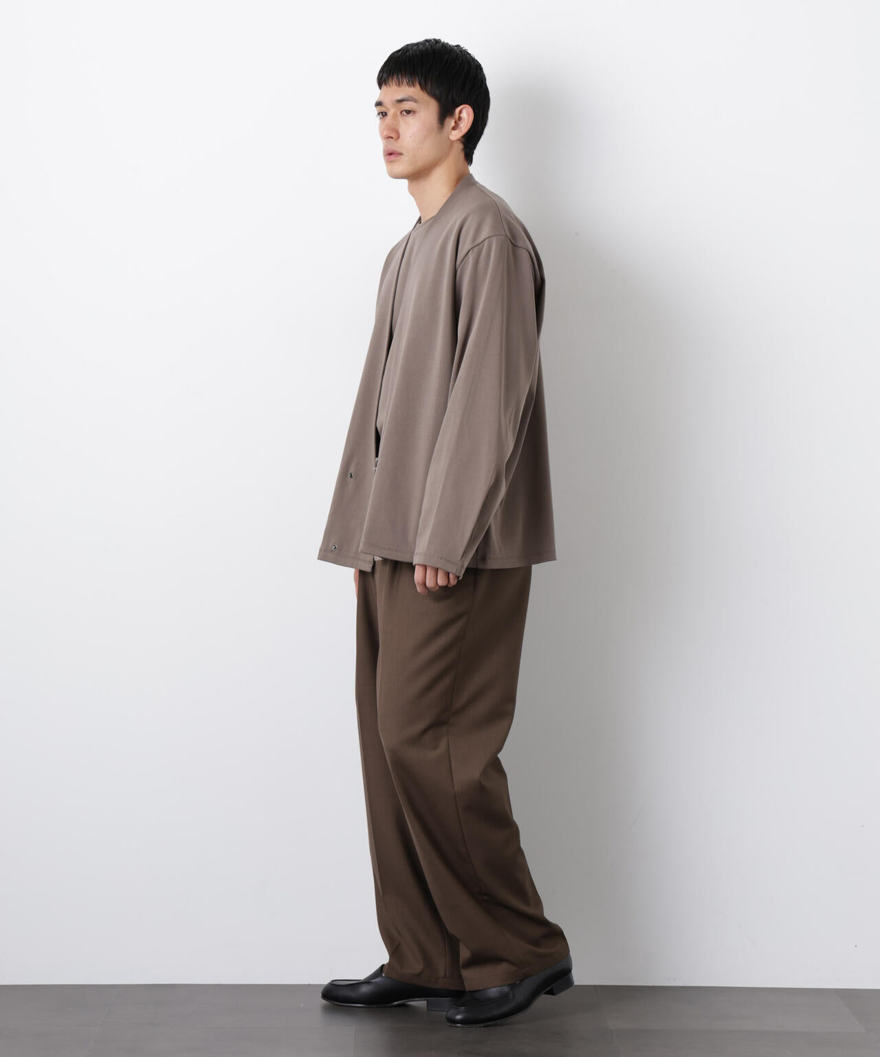 「FORMAL JERSEY」ノーカラーカーディガン 6686123203