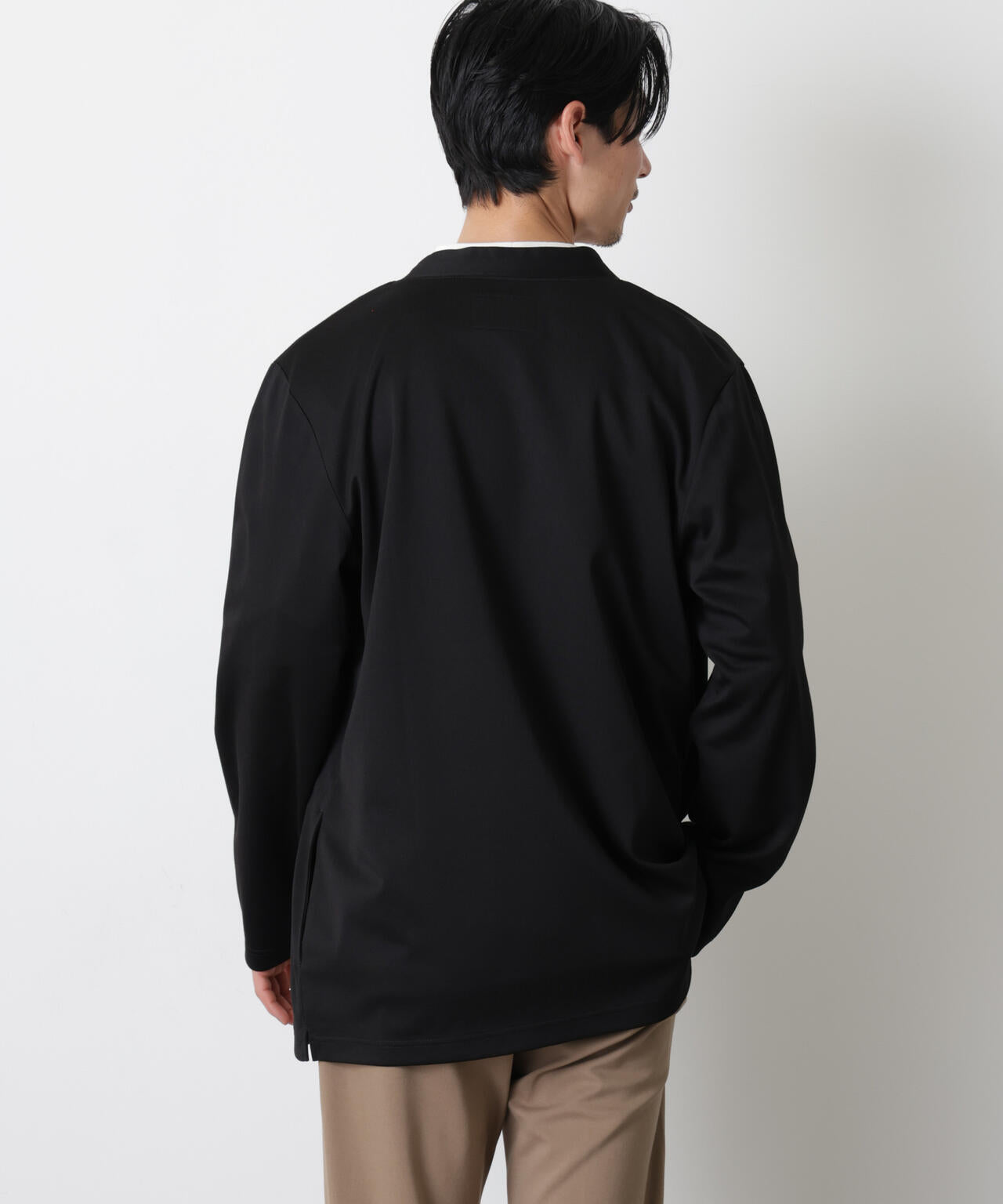 「モダンコンフォート」ダブルジャージー着流しカーディガン 6686123207