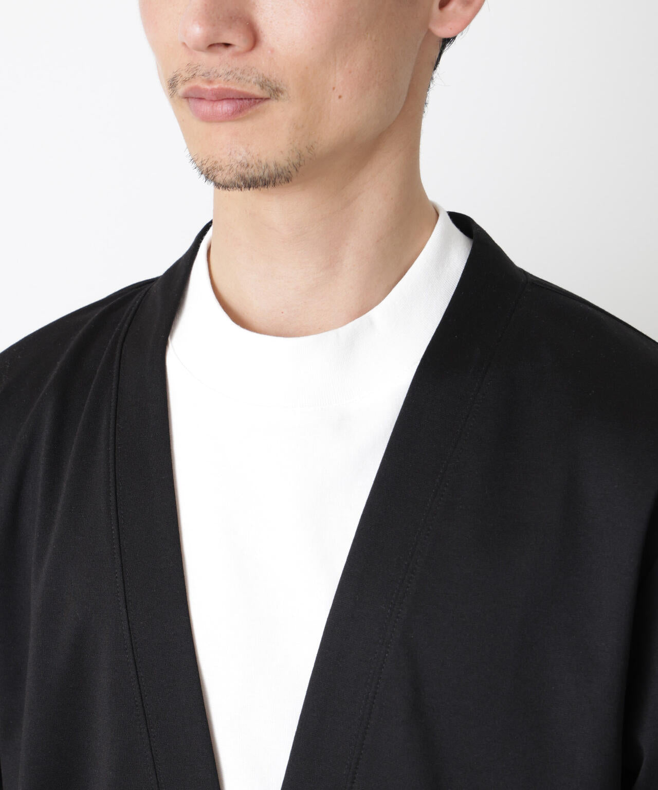 「モダンコンフォート」ダブルジャージー着流しカーディガン 6686123207