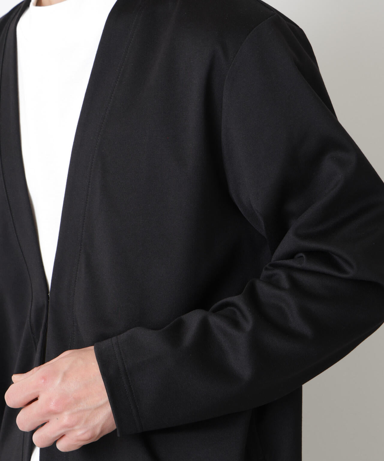 「モダンコンフォート」ダブルジャージー着流しカーディガン 6686123207