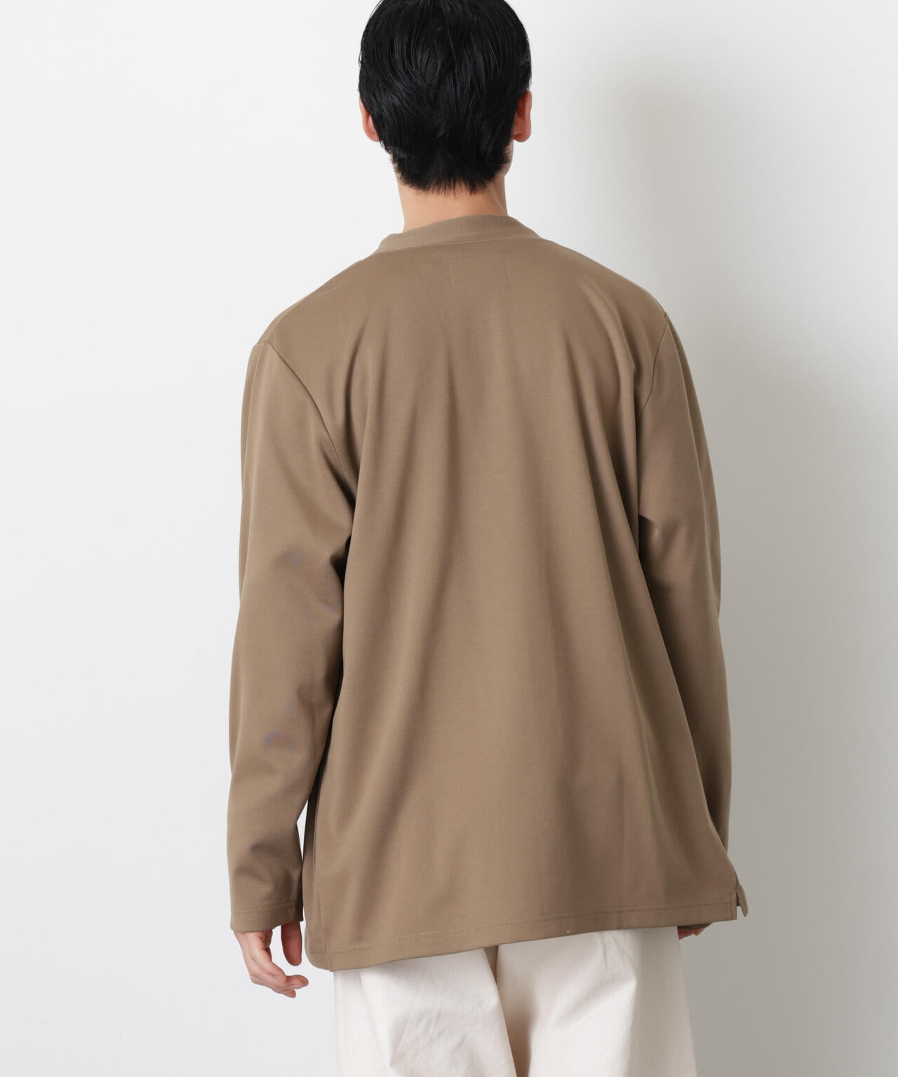 「モダンコンフォート」ダブルジャージー着流しカーディガン 6686123207