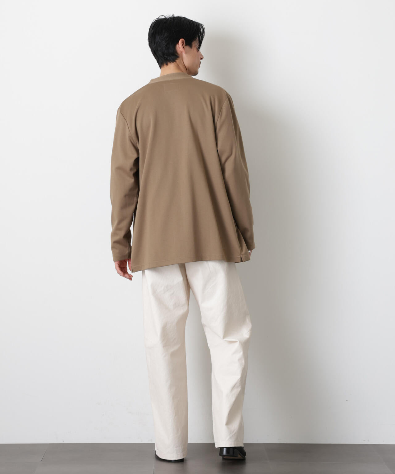 「モダンコンフォート」ダブルジャージー着流しカーディガン 6686123207