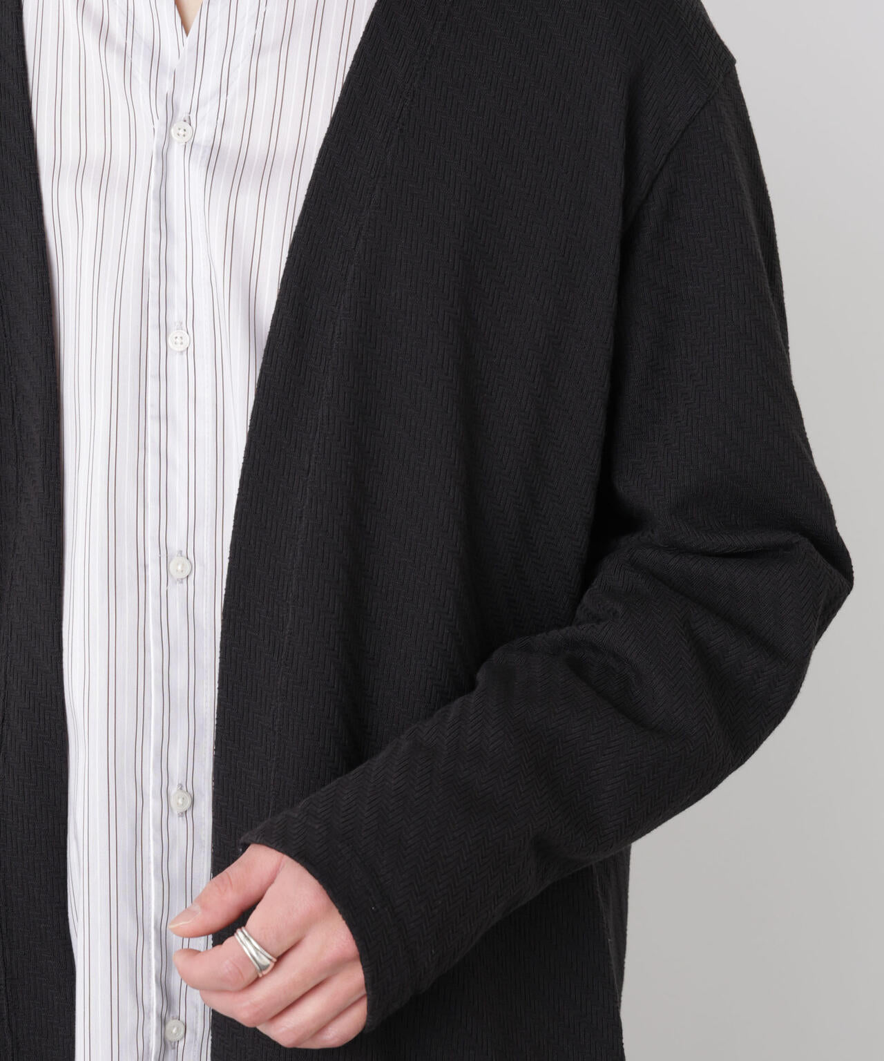 リンクスジャガードトッパーカーディガン 6686123211