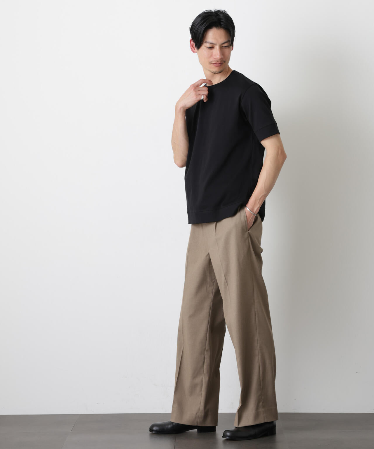 「FORMAL JERSEY」クルーネックカットソー半袖 6686124201