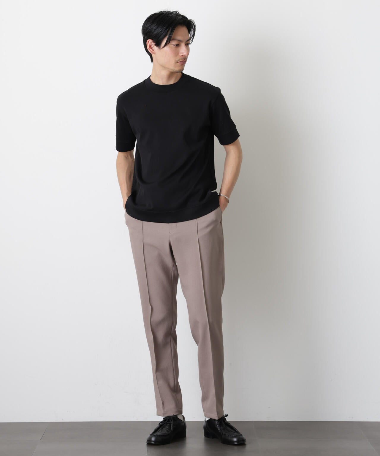 「FORMAL JERSEY」モックネックカットソー半袖 6686124202