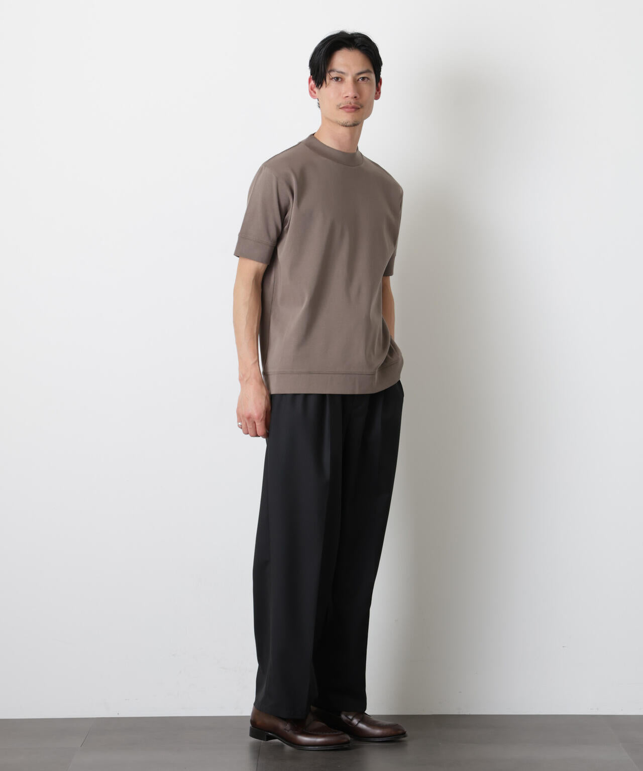 「FORMAL JERSEY」モックネックカットソー半袖 6686124202