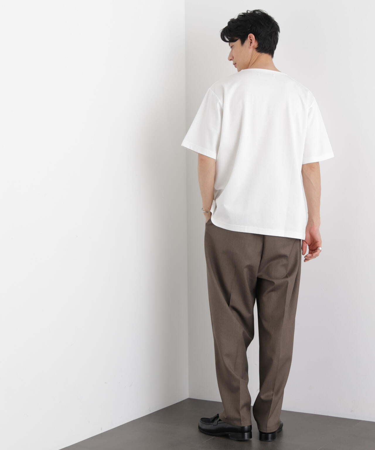 モクロディ ボートネック サイドスリットTシャツ 6686124204