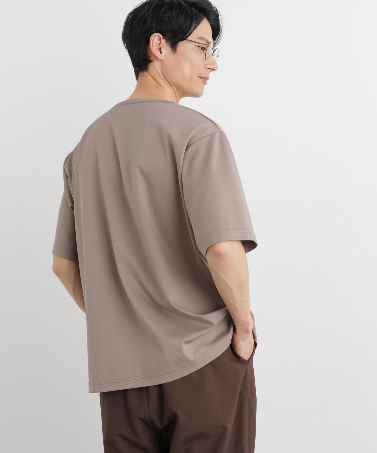 モクロディ ボートネック サイドスリットTシャツ 6686124204