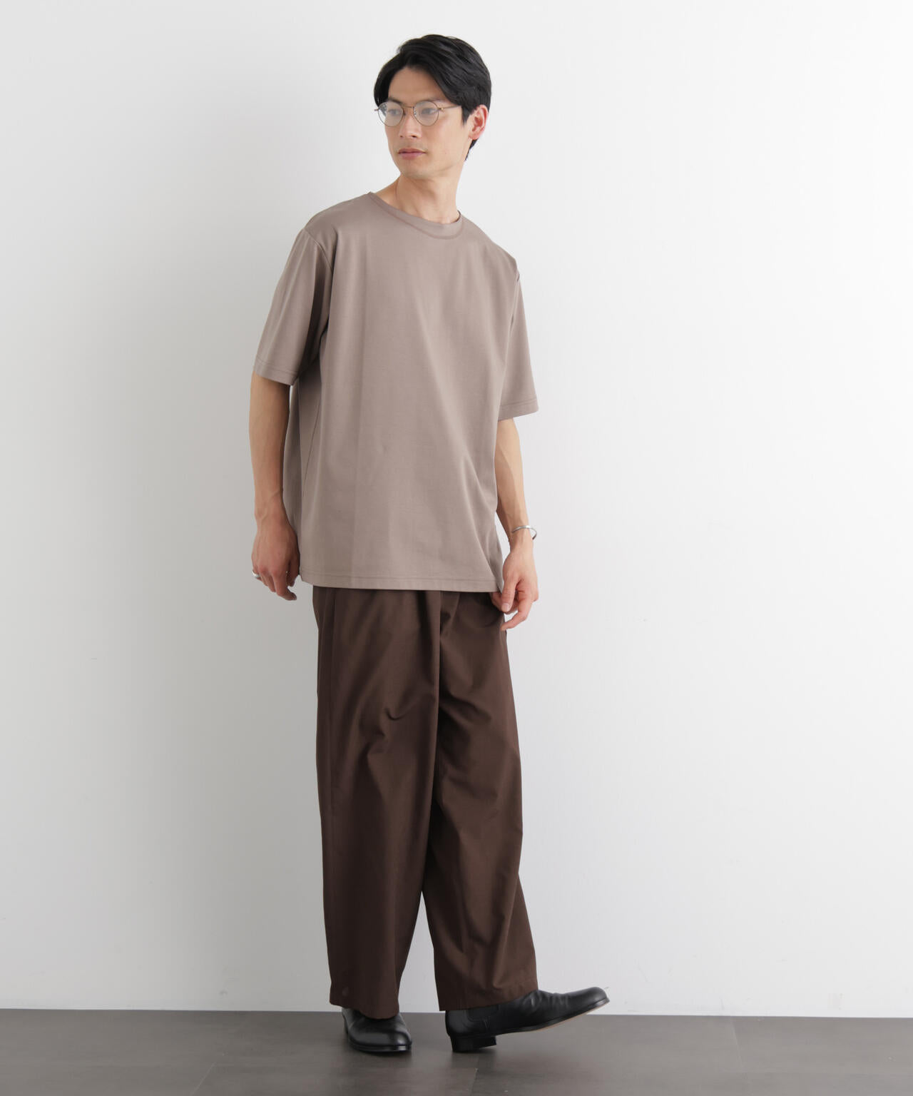 モクロディ ボートネック サイドスリットTシャツ 6686124204