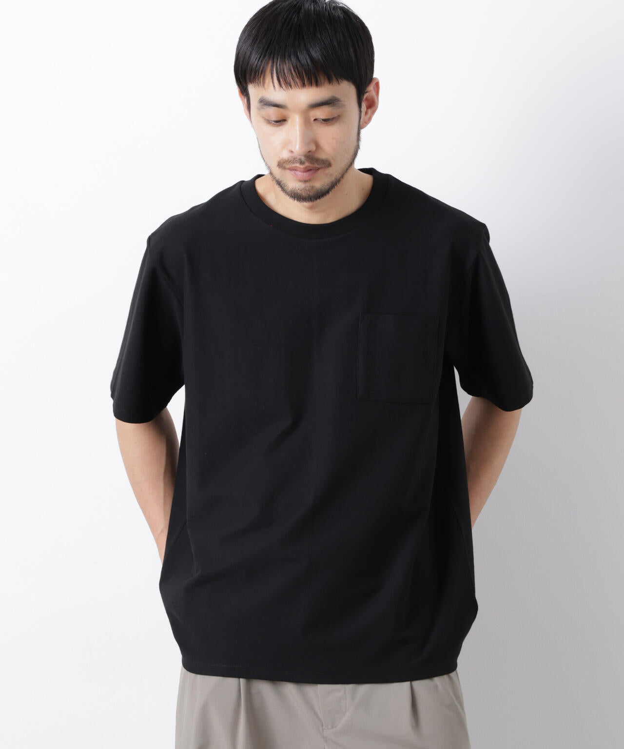 「Meaningful Continuity」coveross(R) ツイル調 冷感プレーティング天竺 ポケットTシャツ 6686124224