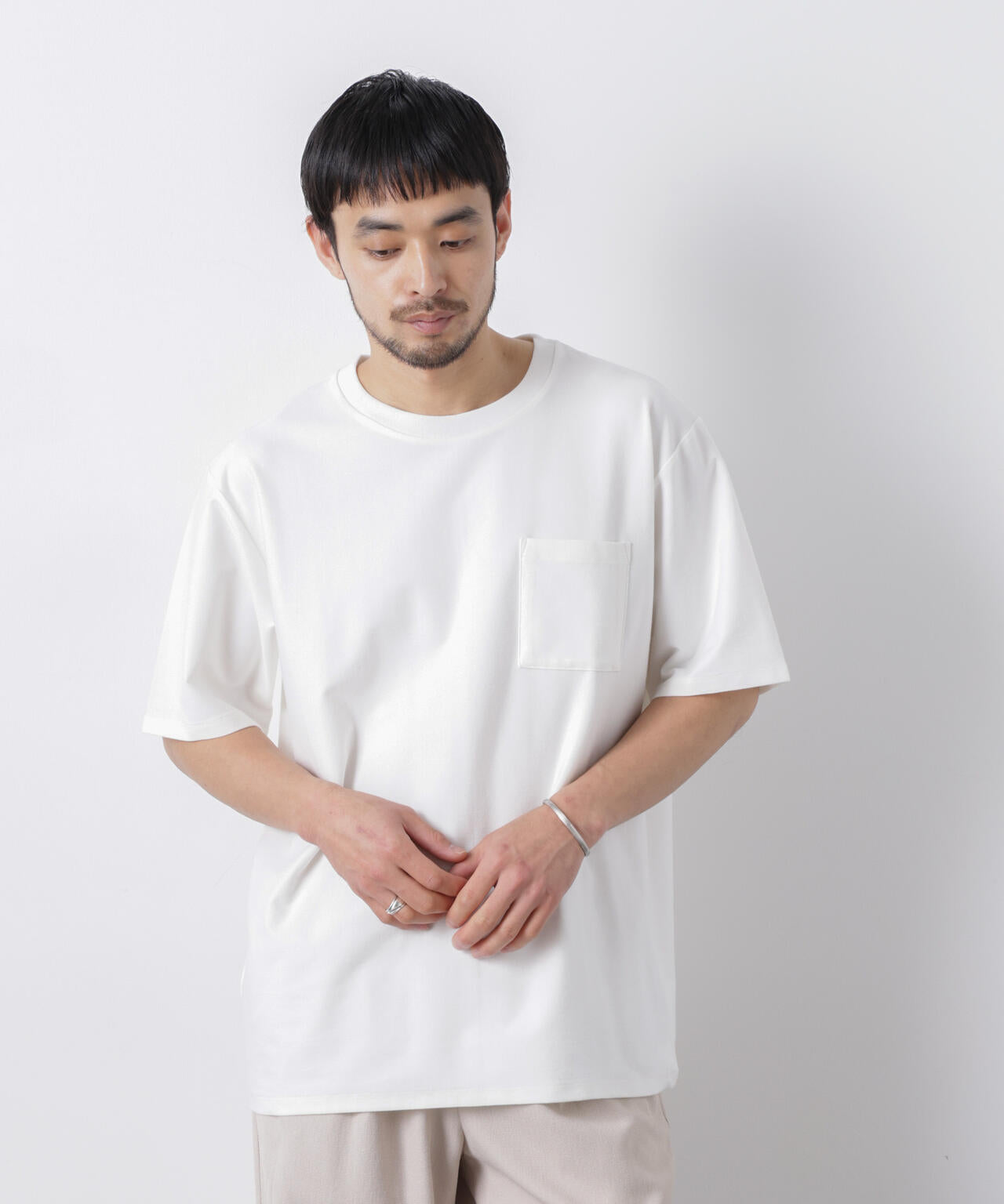 「Meaningful Continuity」coveross(R) ツイル調 冷感プレーティング天竺 ポケットTシャツ 6686124224