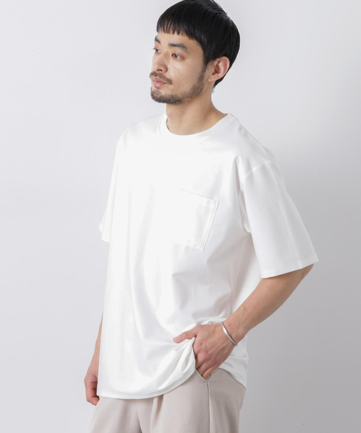 「Meaningful Continuity」coveross(R) ツイル調 冷感プレーティング天竺 ポケットTシャツ 6686124224