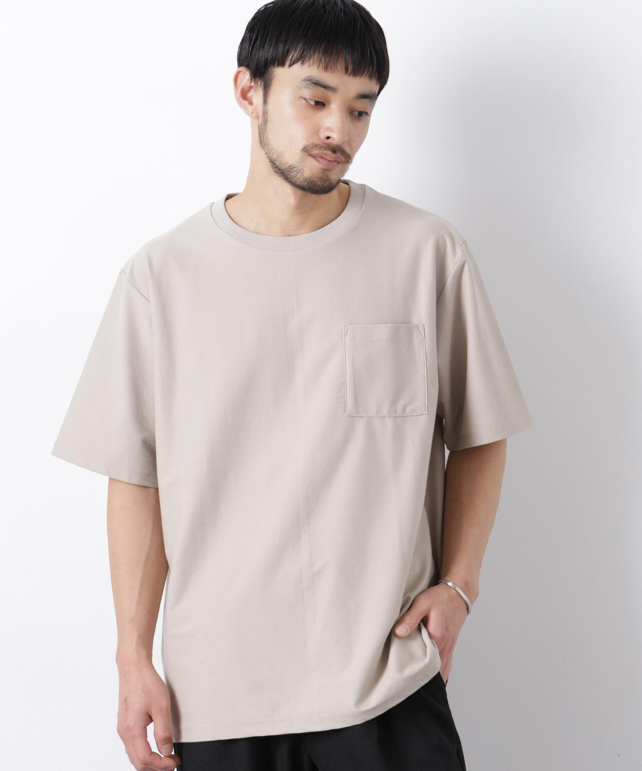「Meaningful Continuity」coveross(R) ツイル調 冷感プレーティング天竺 ポケットTシャツ 6686124224