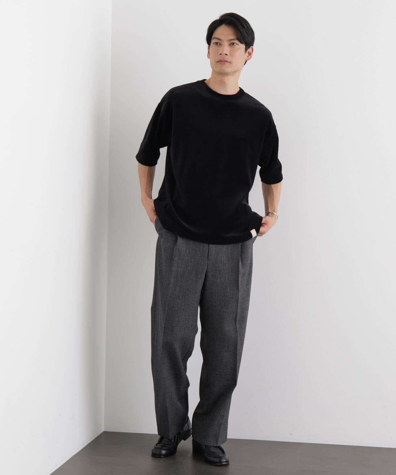 ベロア クルーネック Tシャツ 半袖 6686124226