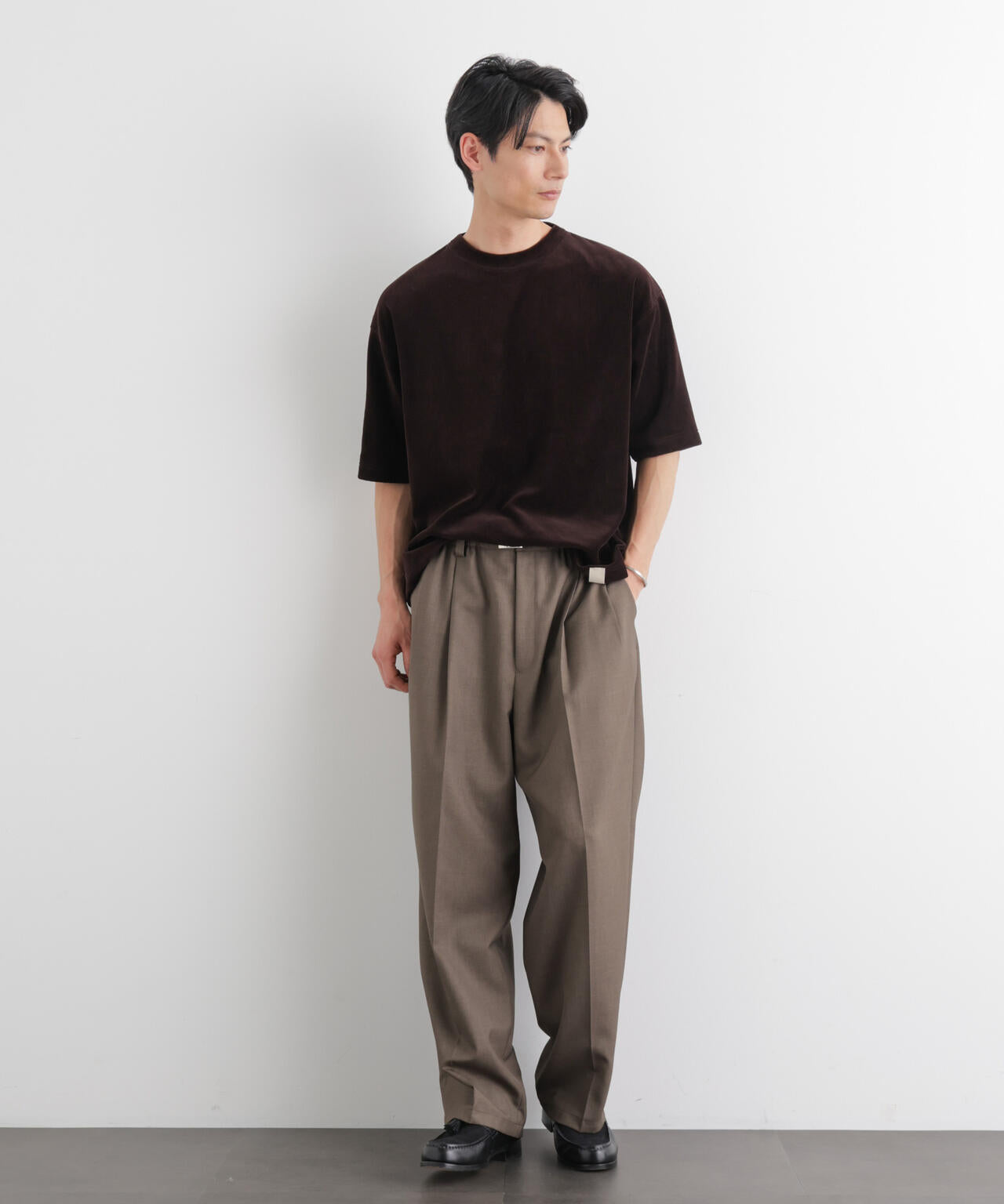 ベロア クルーネック Tシャツ 半袖 6686124226