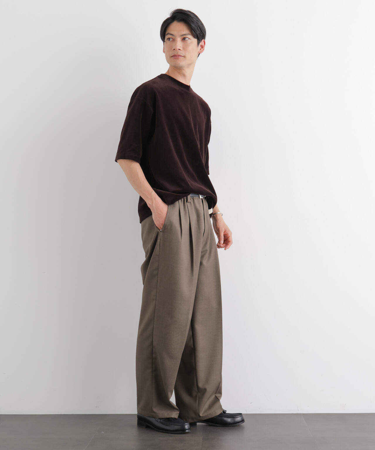 ベロア クルーネック Tシャツ 半袖 6686124226